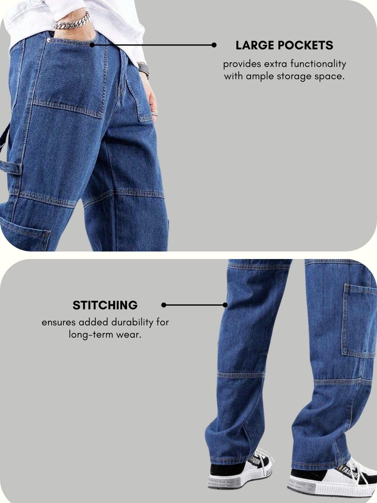 GRECIILOOKS Cargo Pant - Blue - Image 5