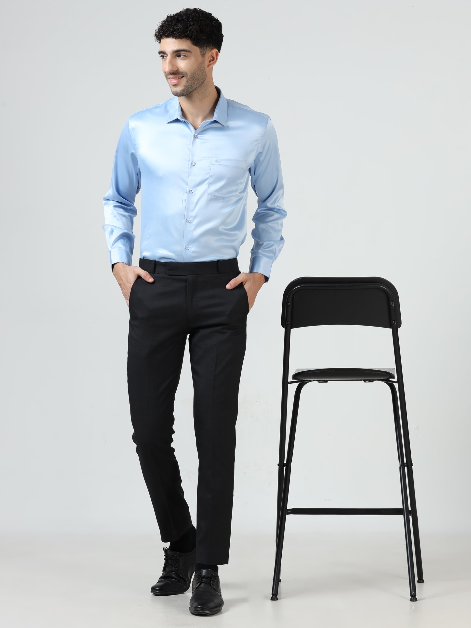 McHenry Men's Wrinkle Free Formal Trousers - Dark Blue - Image 2