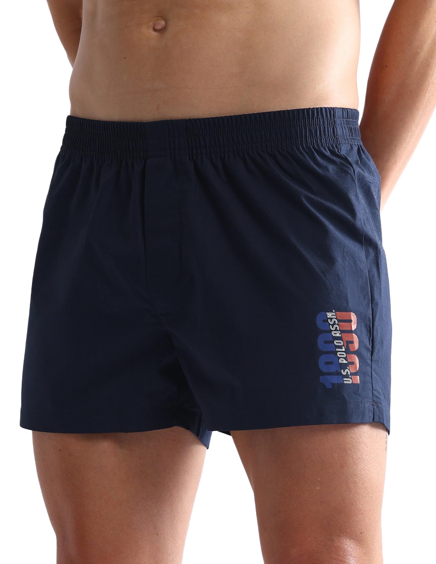 U. S. POLO ASSN. Men's Cotton Boxers - Navy - Image 2