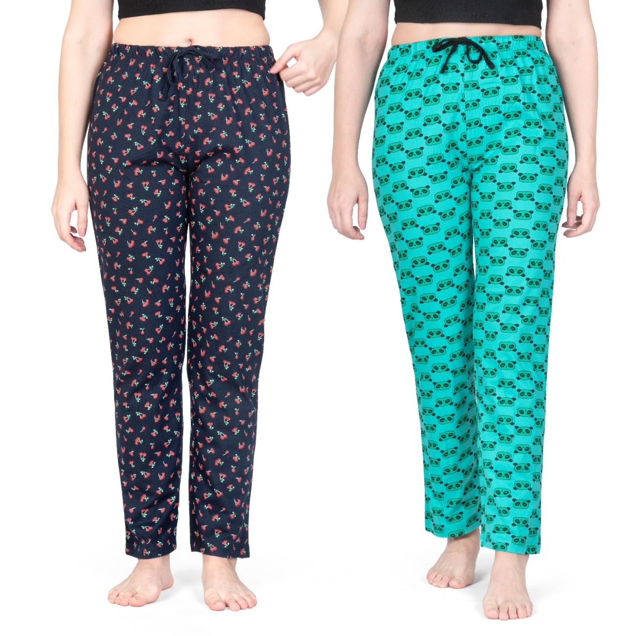 Comfy Real Basics Women's Multicolor Printed Cotton Pyjamas