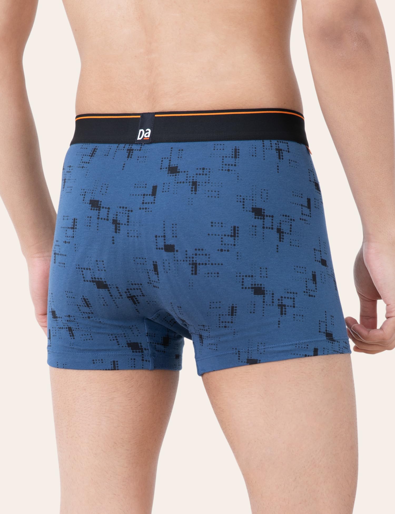 DAMENSCH Men Cotton Blend Trunks - Check & Mate Teal - Image 5