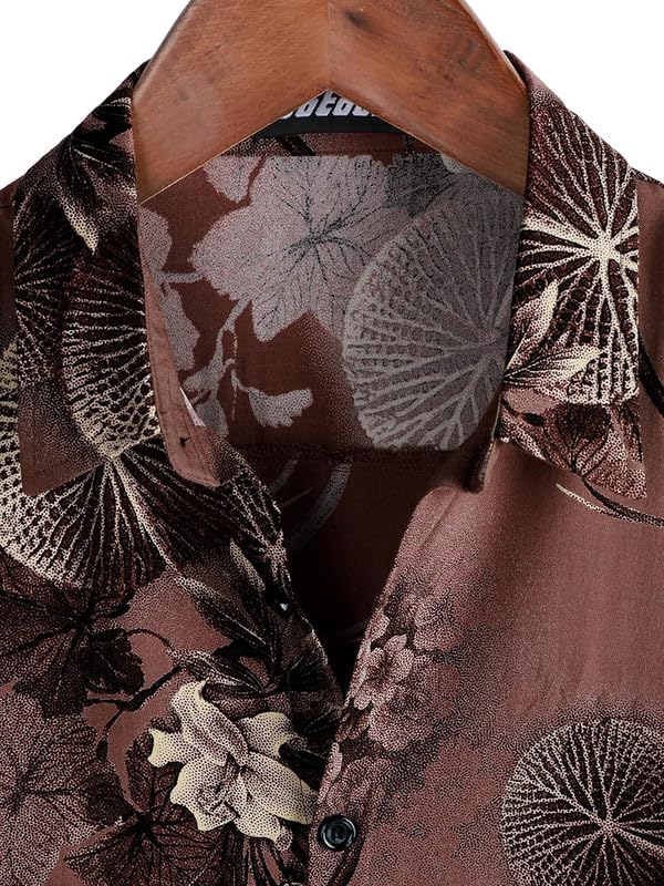NoseQueen Floral Print Cotton Shirt for Men - Image 3