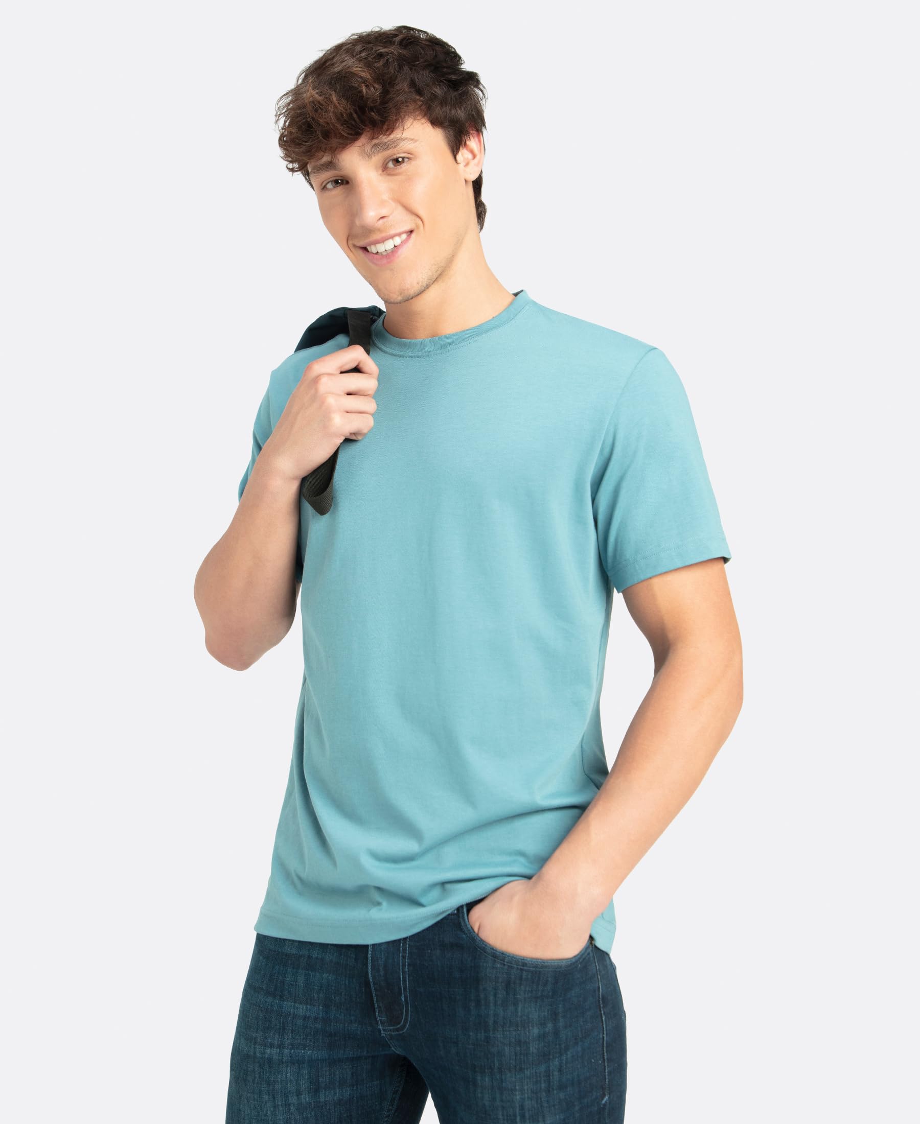 Jockey Men's Cotton Rich Round Neck T-Shirt - Provincial Blue - Image 5