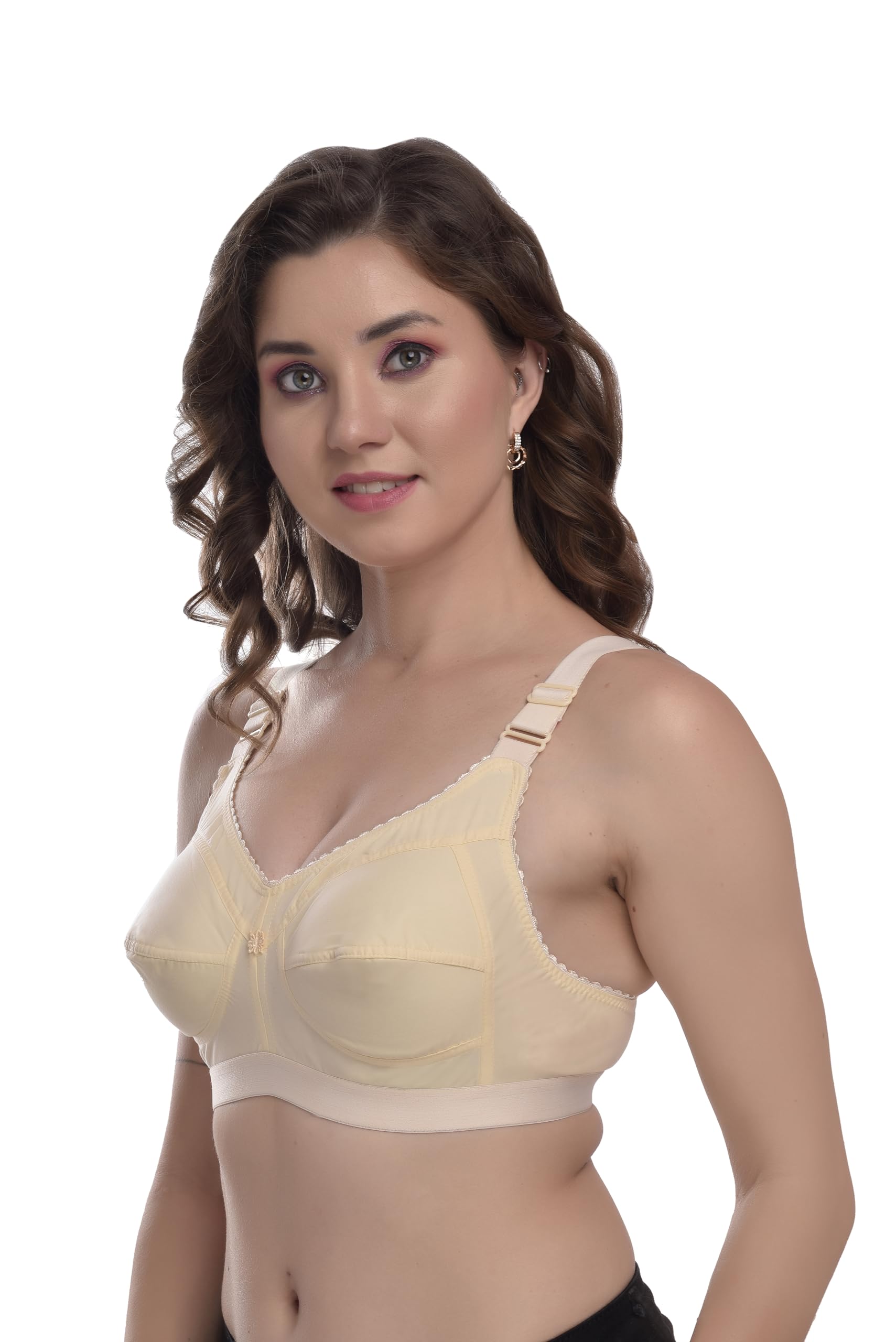 MiEstilo Women Seamed Cotton Bra - Multicolor - Image 3