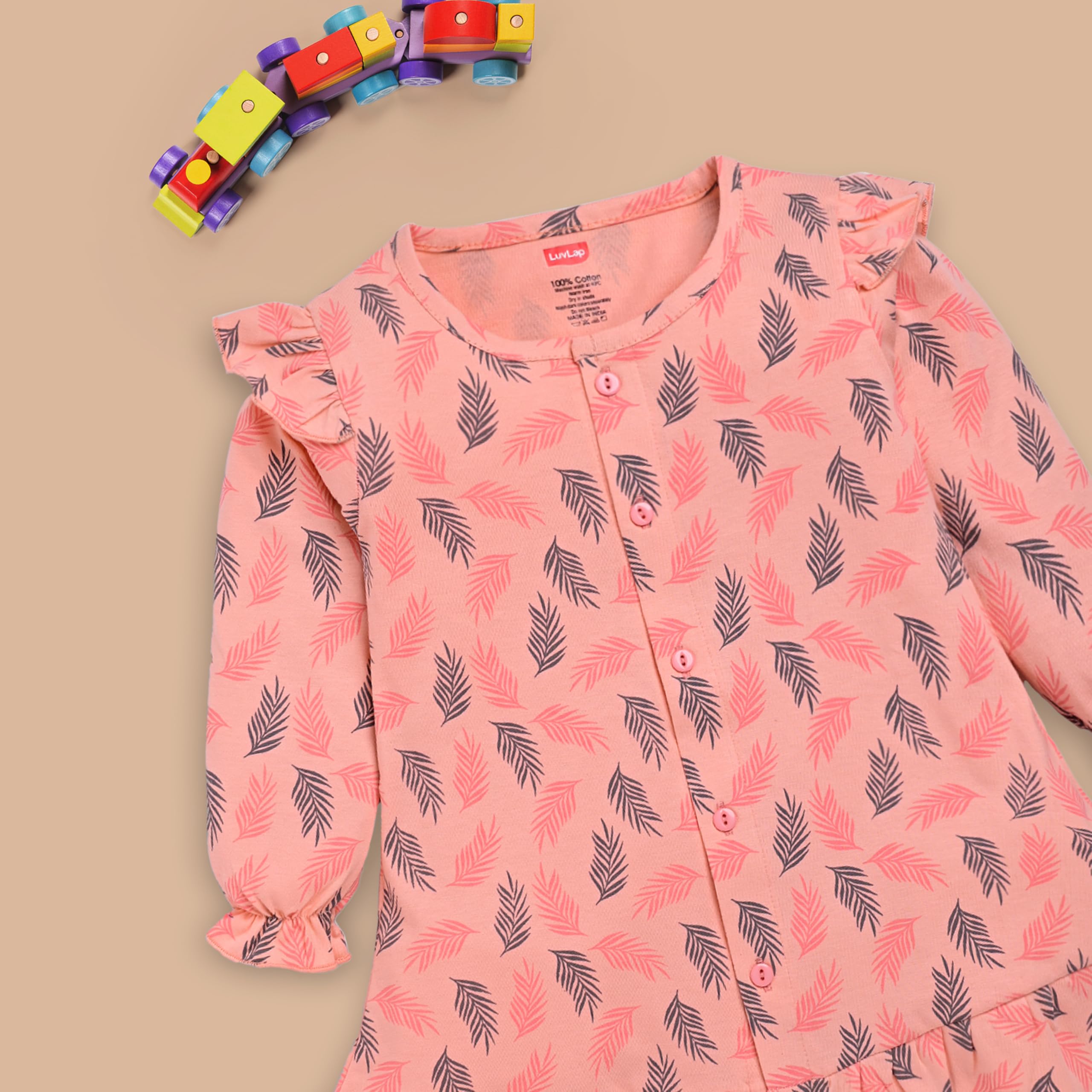 LuvLap Multicolour Cotton Frocks for Baby Girls - Image 5