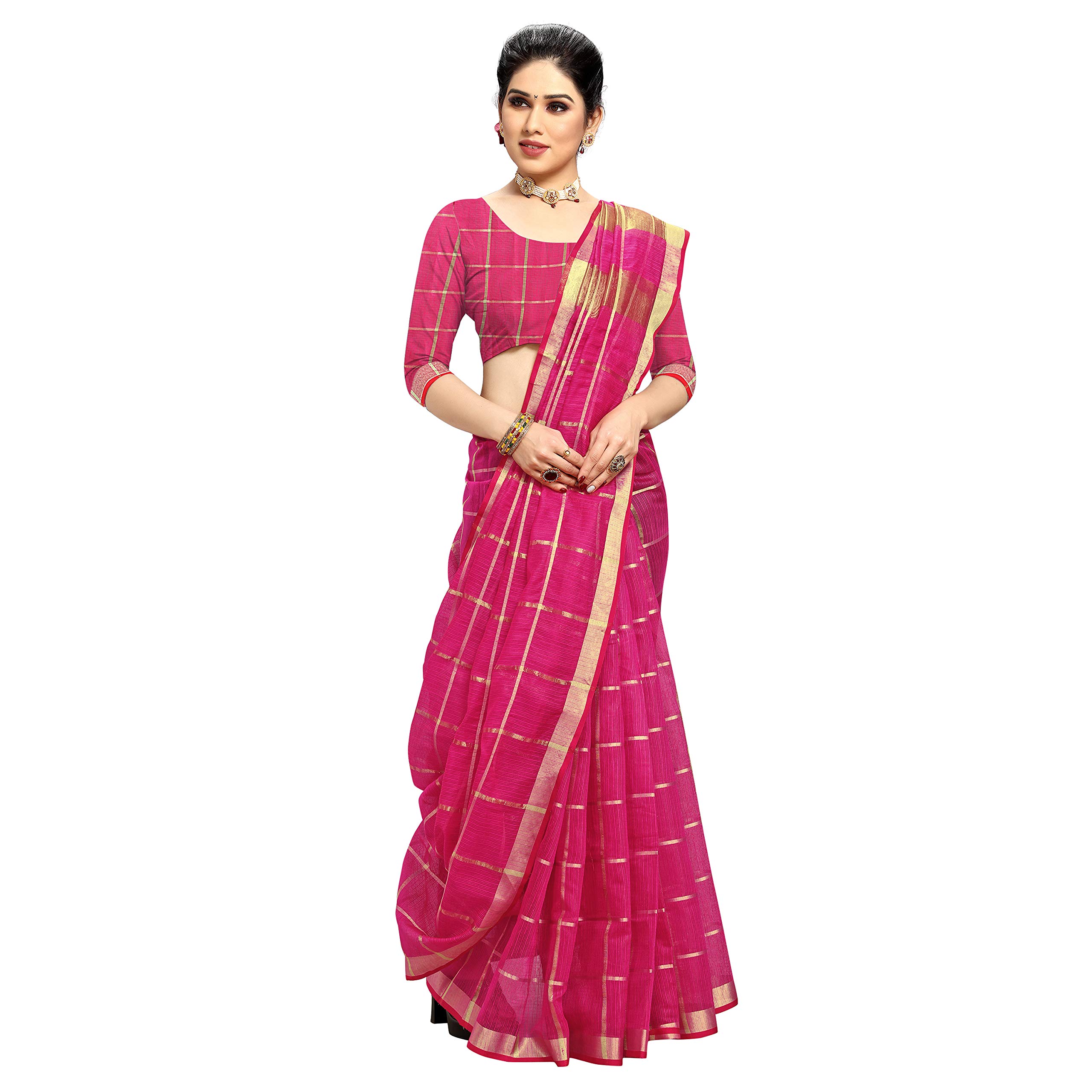 Sidhidata Kota Doria Cotton Saree for Women - Image 3