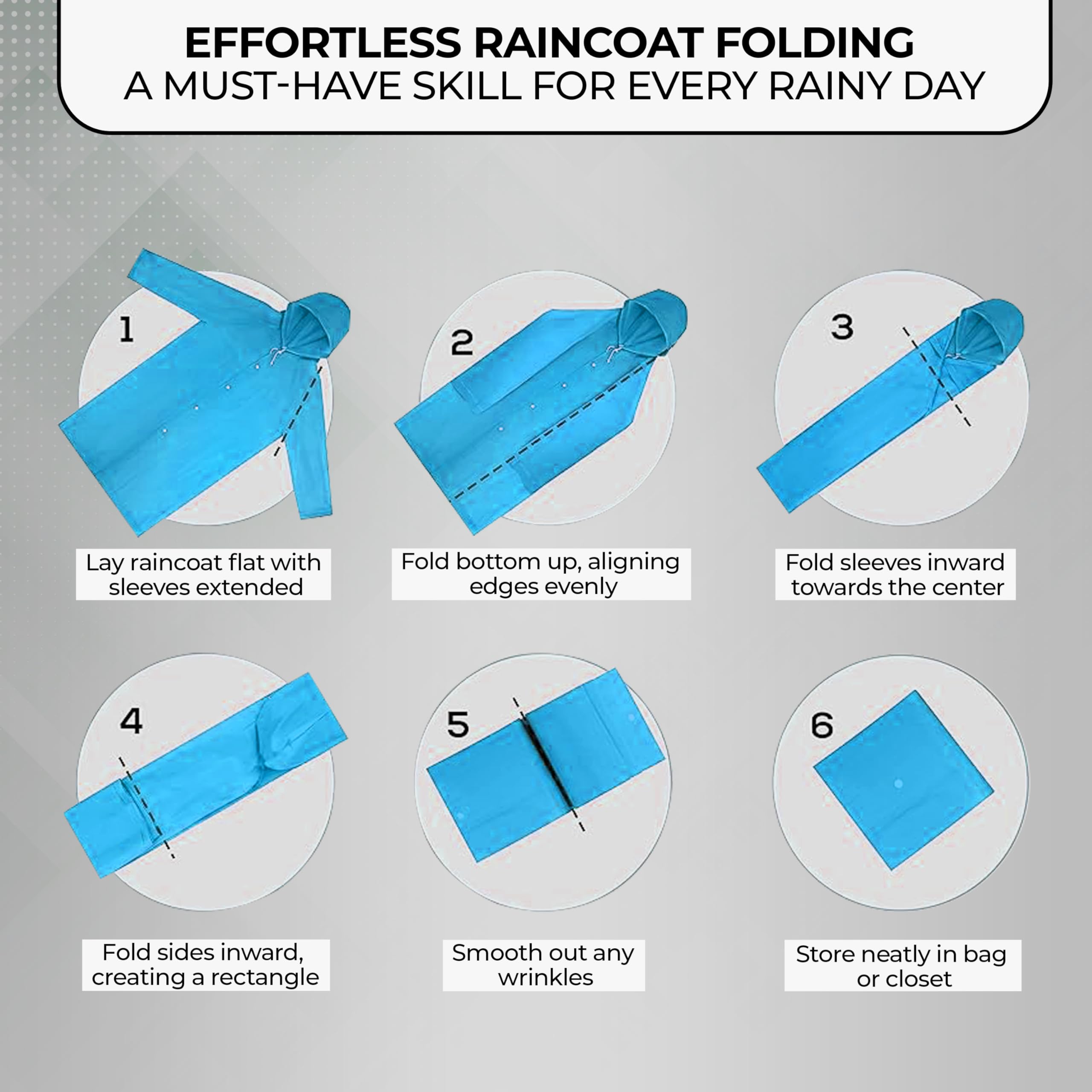 Robustt Unisex Blue Raincoat - Waterproof - Image 4