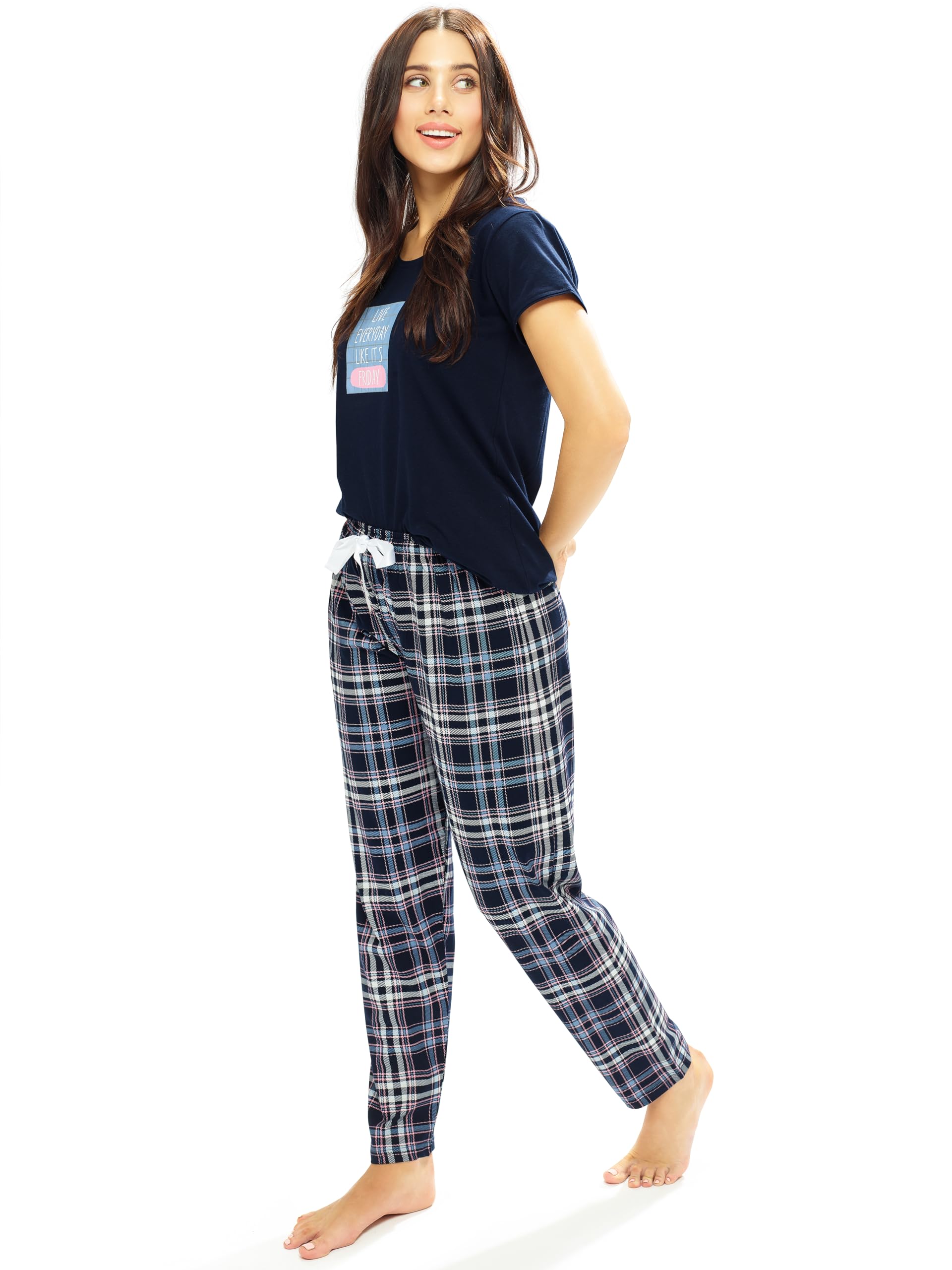 LOTIK Women Cotton Blue Chax Print Top & Western Pajama Set - Image 4
