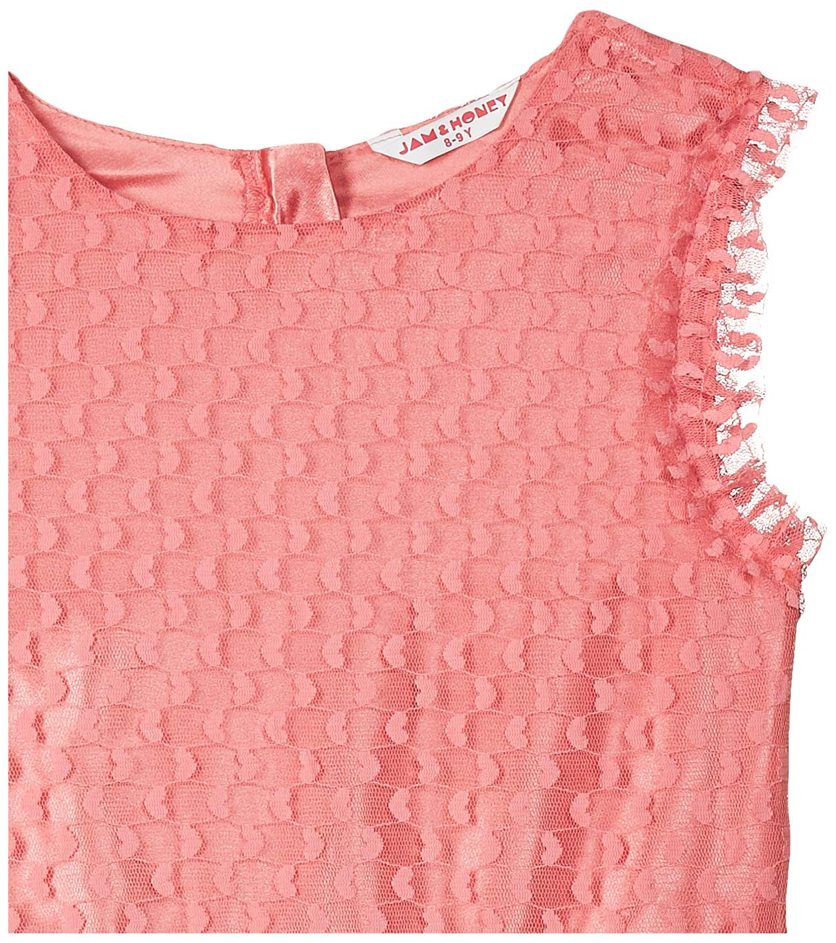 Jam & Honey Girls Coral Sleeveless Tiered Dress - Image 3