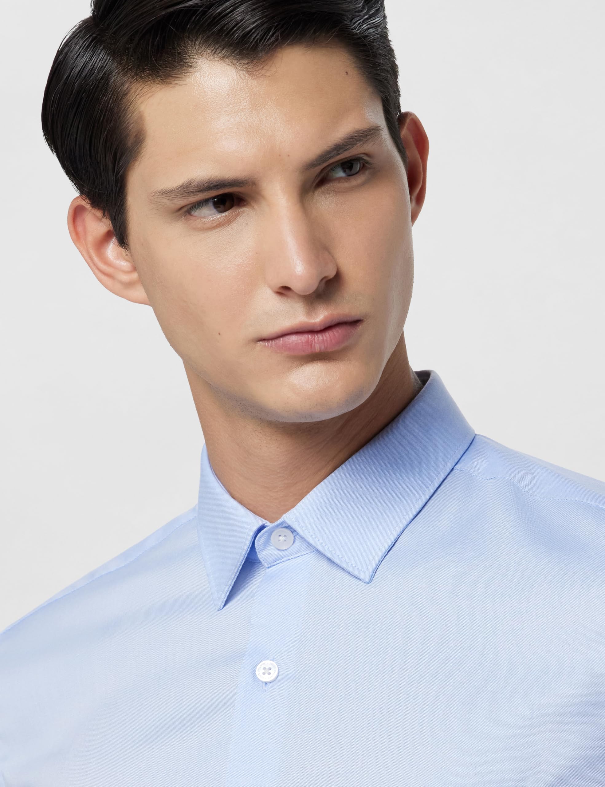 Louis Philippe Men Slim Fit Shirt - Light Blue - Image 4