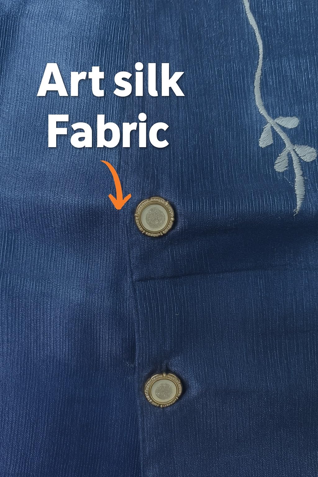 GarbGlide Baby Boy Sherwani Set - Navy Blue Embroidered - Image 4