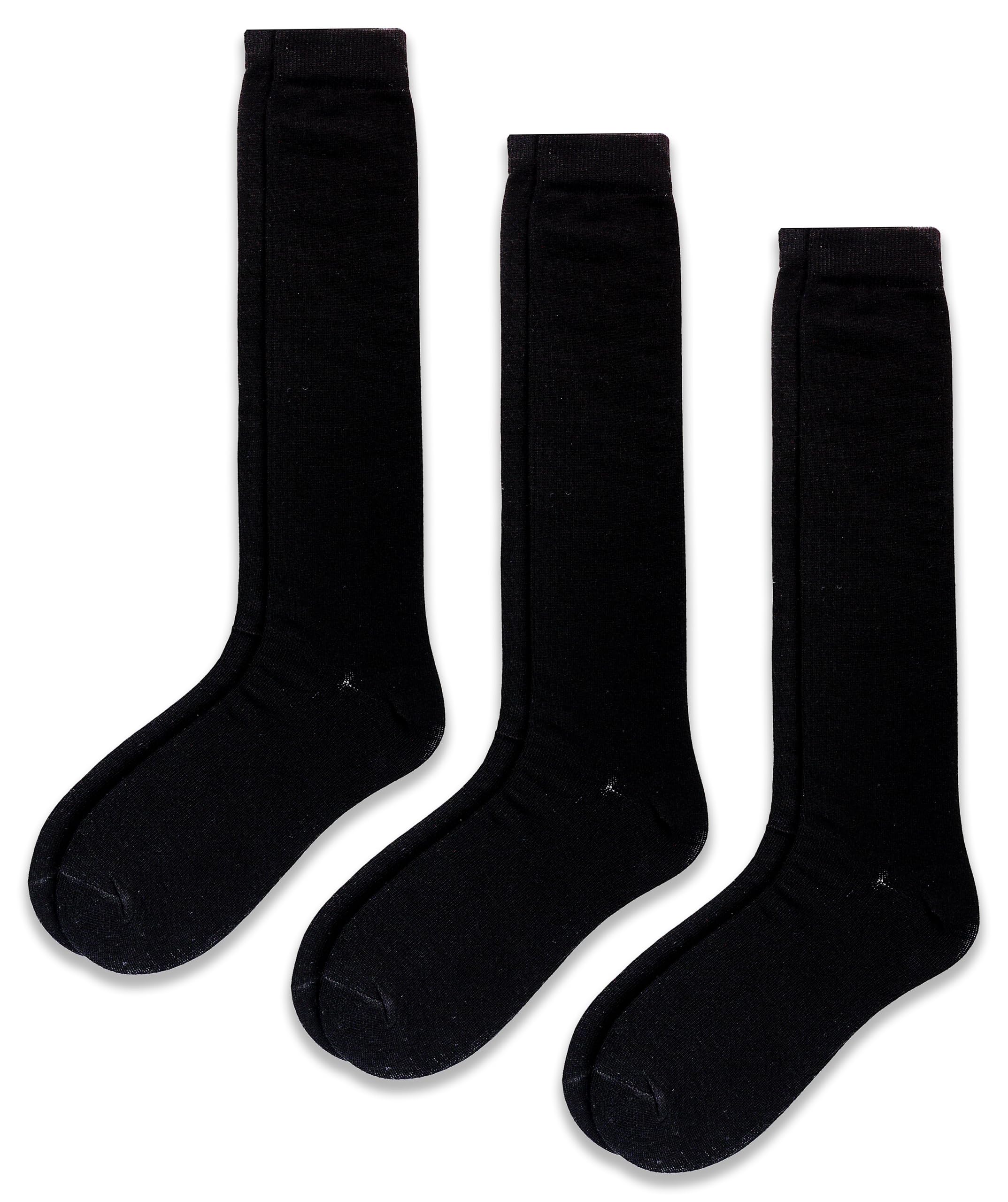 RC. ROYAL CLASS Girls Soft Organic Cotton Knee-High Socks - Black - Image 2
