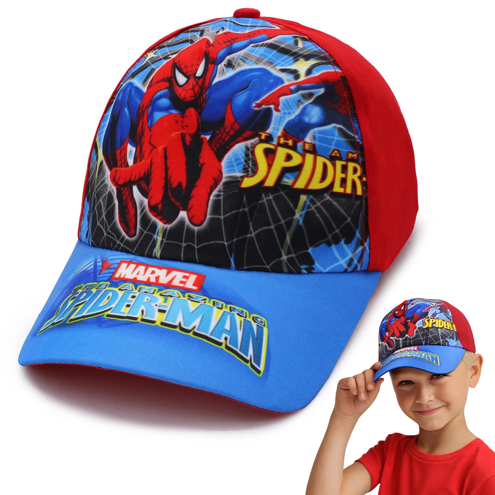 VRITRAZ Cartoon Character Printed Cap for Kids - Red