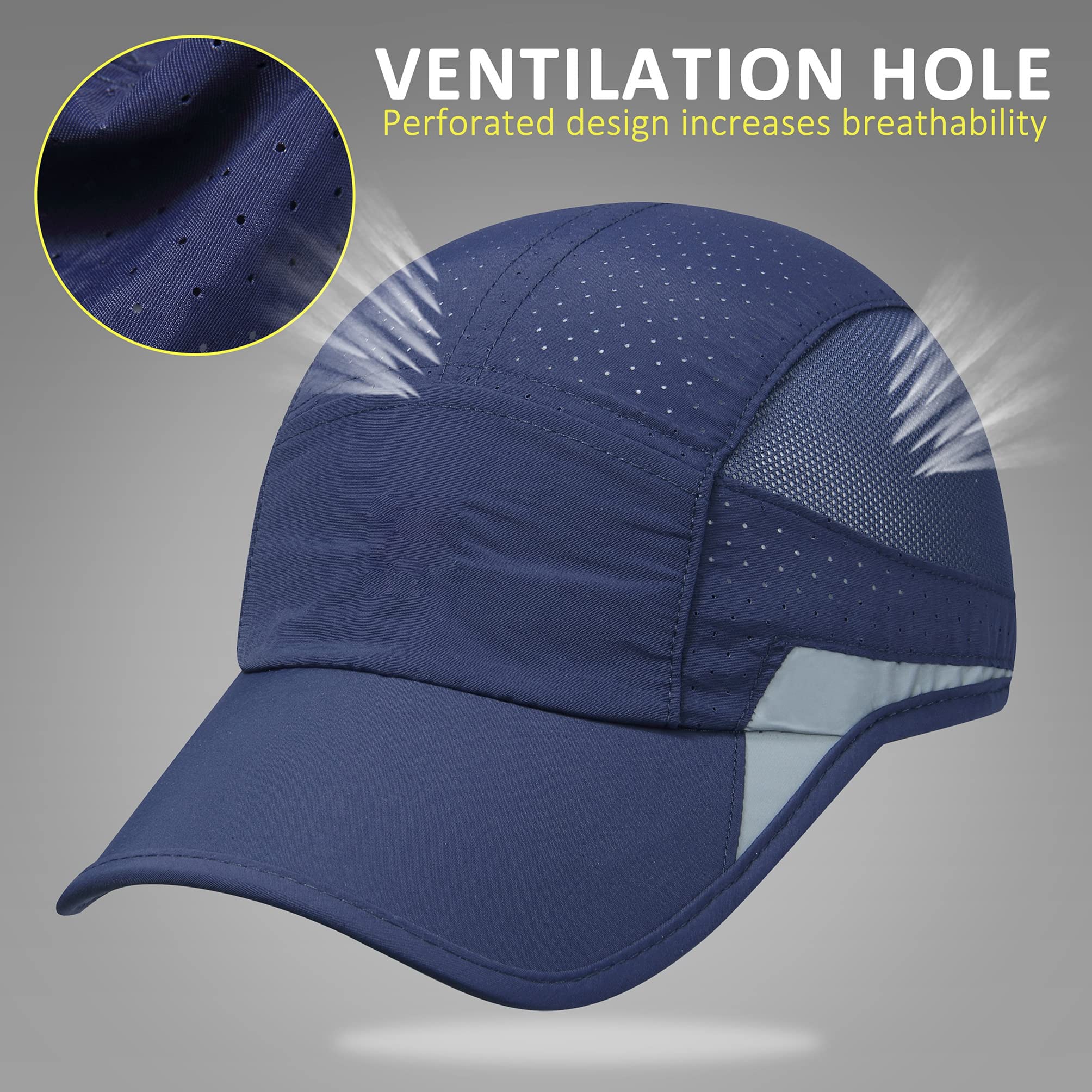 HSR Unstructured Reflective Sports Hat for Men & Women - Image 2