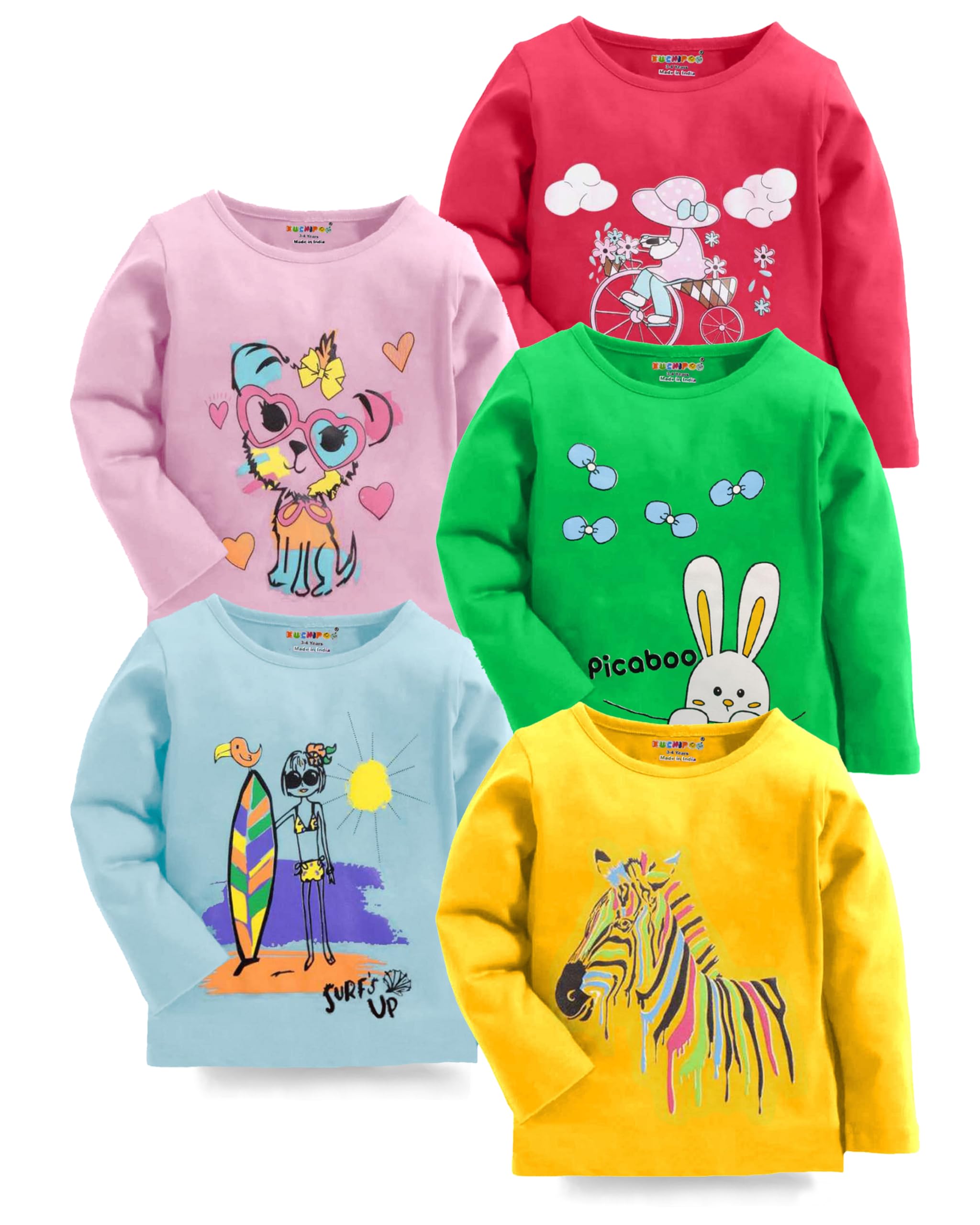 Kuchipoo Girls Cotton Blend T-Shirt