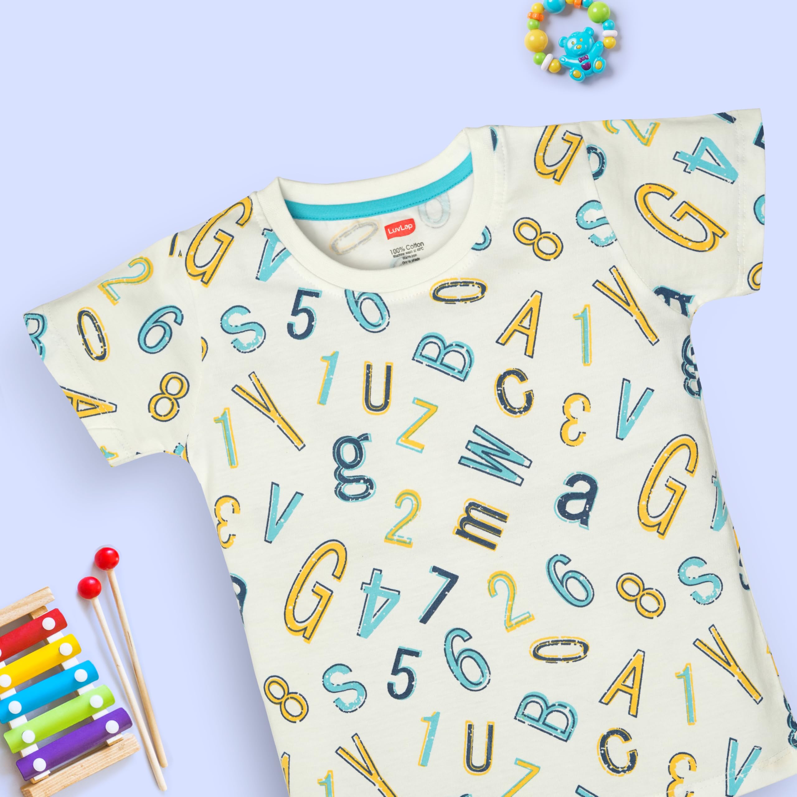 LuvLap Boys Cotton T-Shirt - Multicolour - Image 2