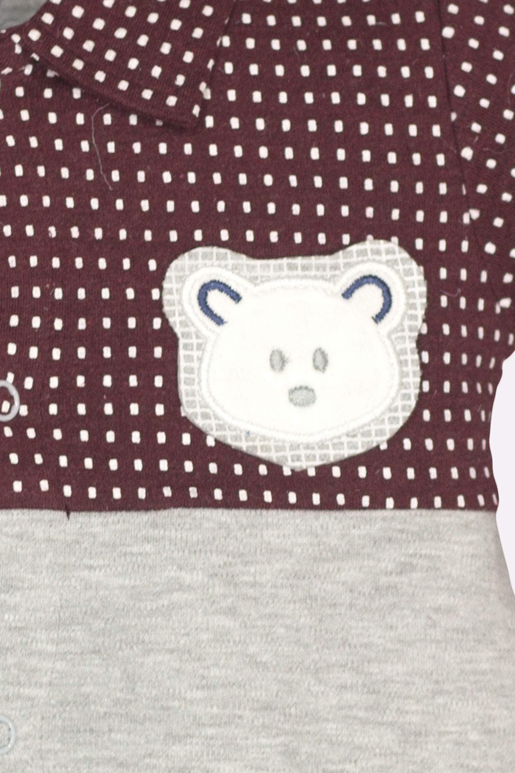 BabyGo Grey Baby Romper Soft Cotton Onesie - Image 4