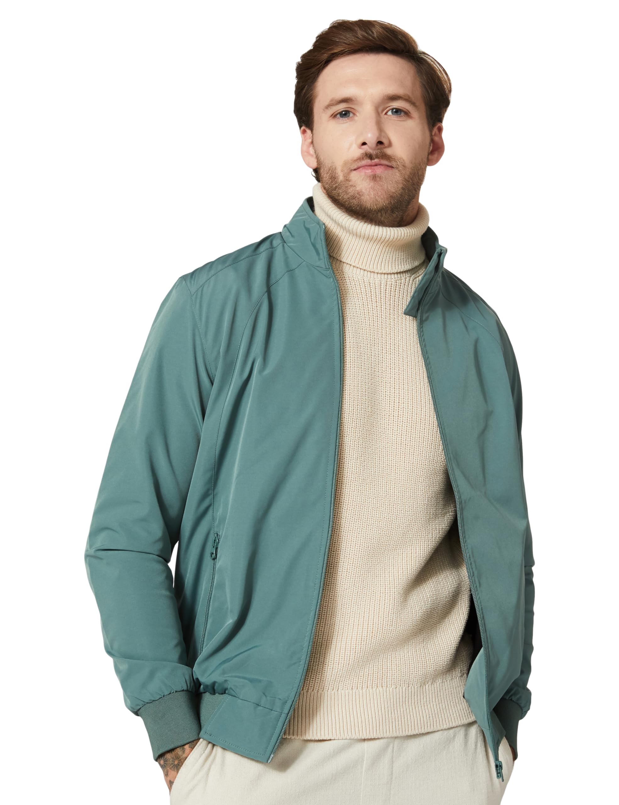 Amazon Men's Polyester Lined Jacket - Turtle Green