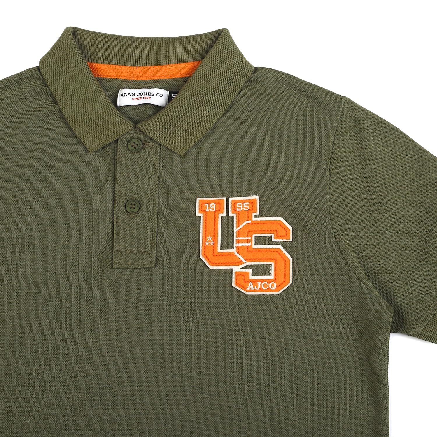 Alan Jones Boys Cotton Polo T-Shirt - Olive - Image 3