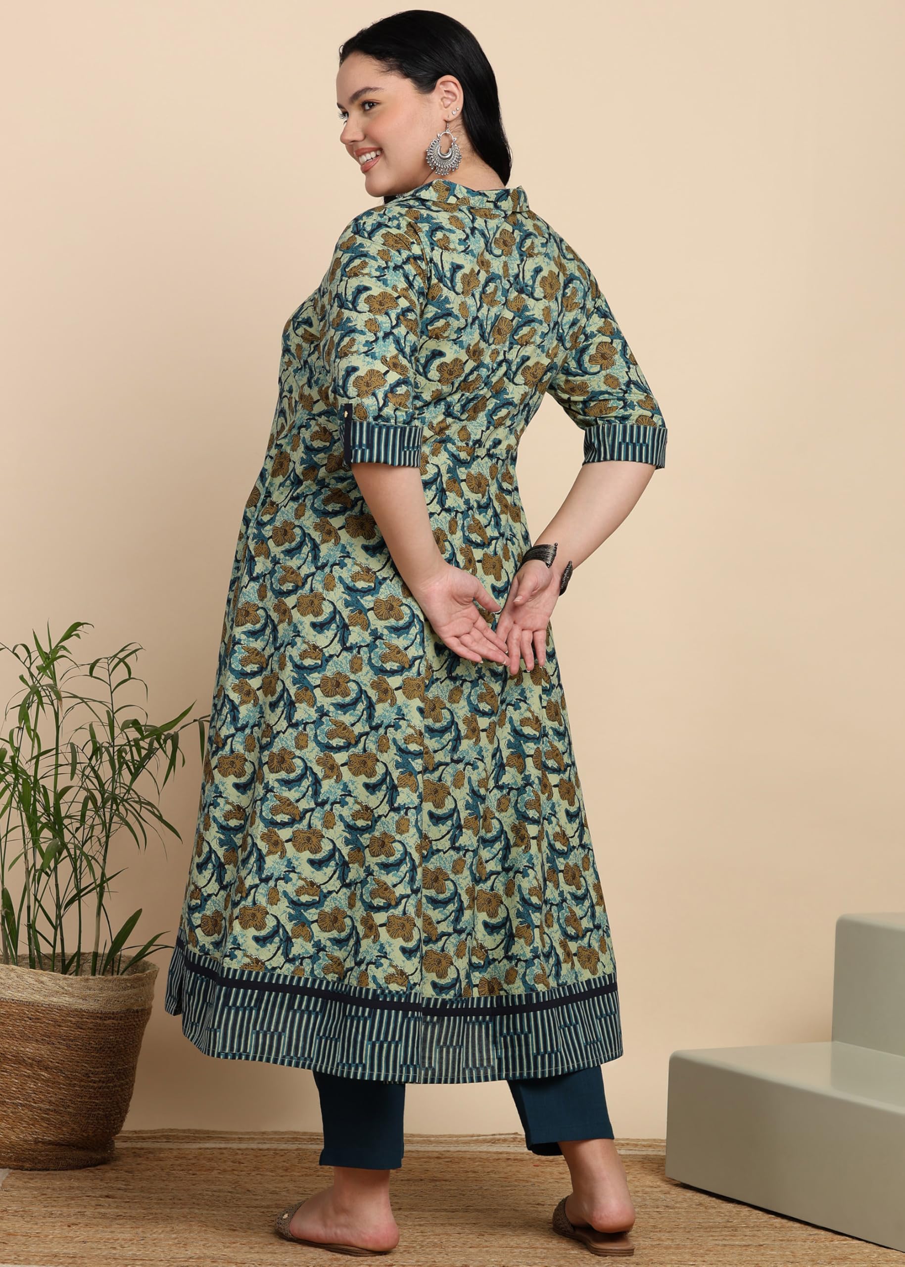 Yash Women Cotton Printed Anarkali Kurta - Image 4