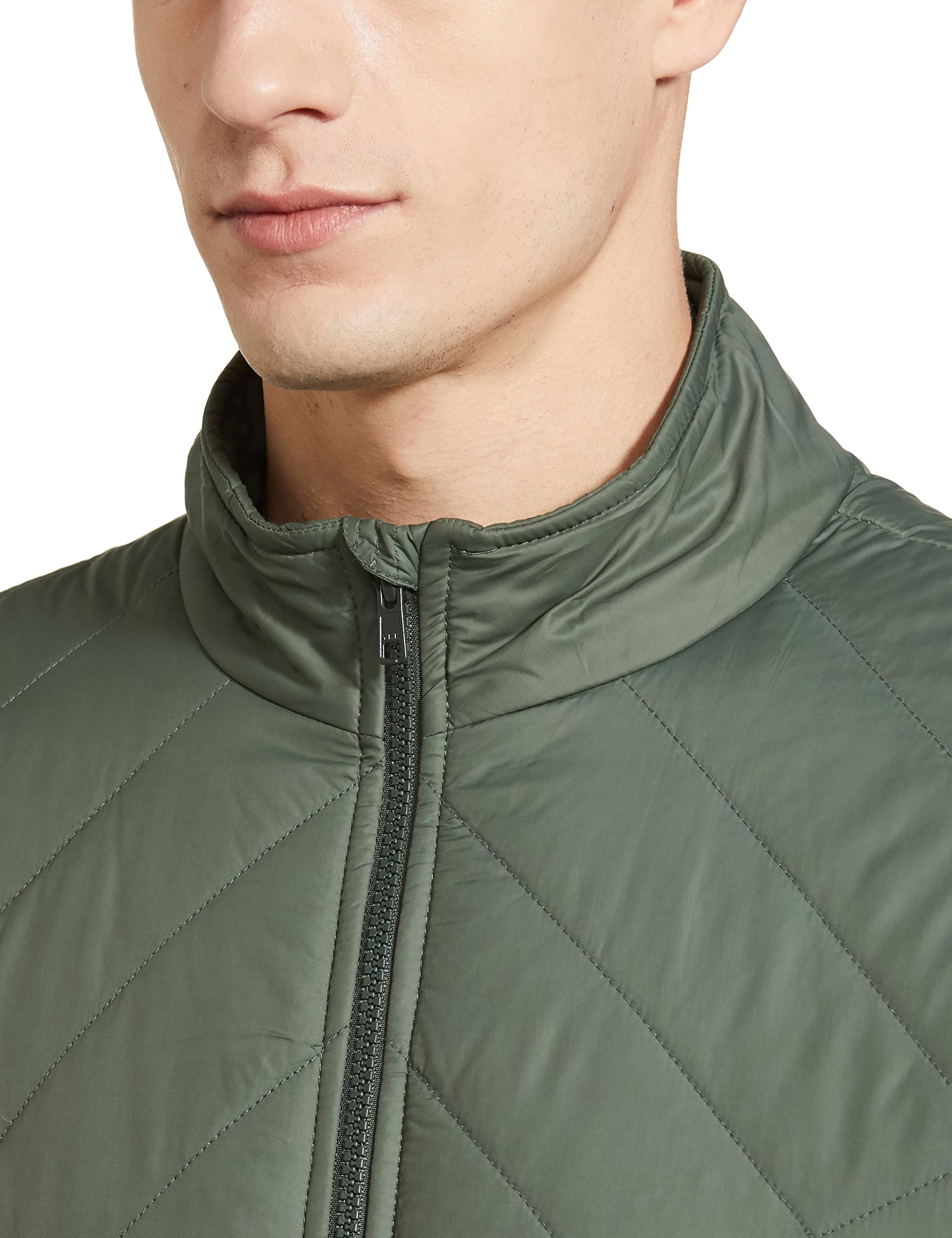 Symbol Men Quilted Jacket - Bottle Green - Image 3