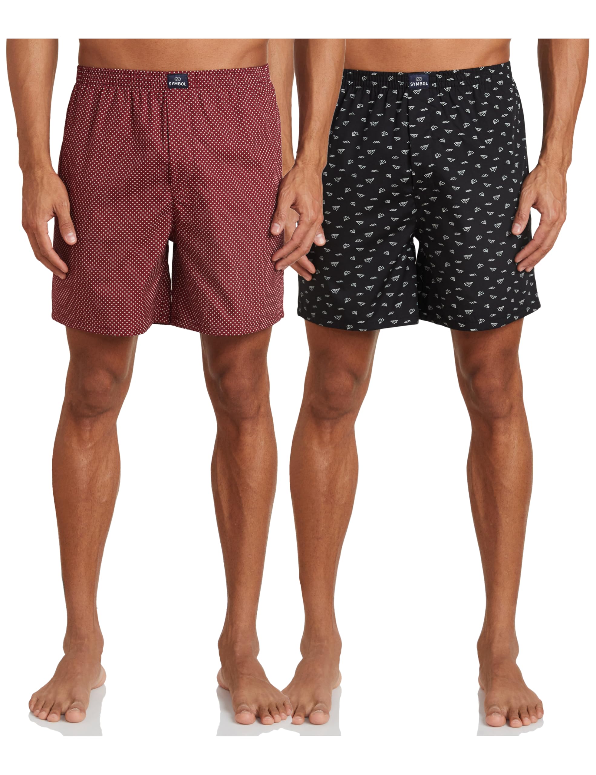 Symbol Men's Cotton Printed Boxer Shorts - Multicolor