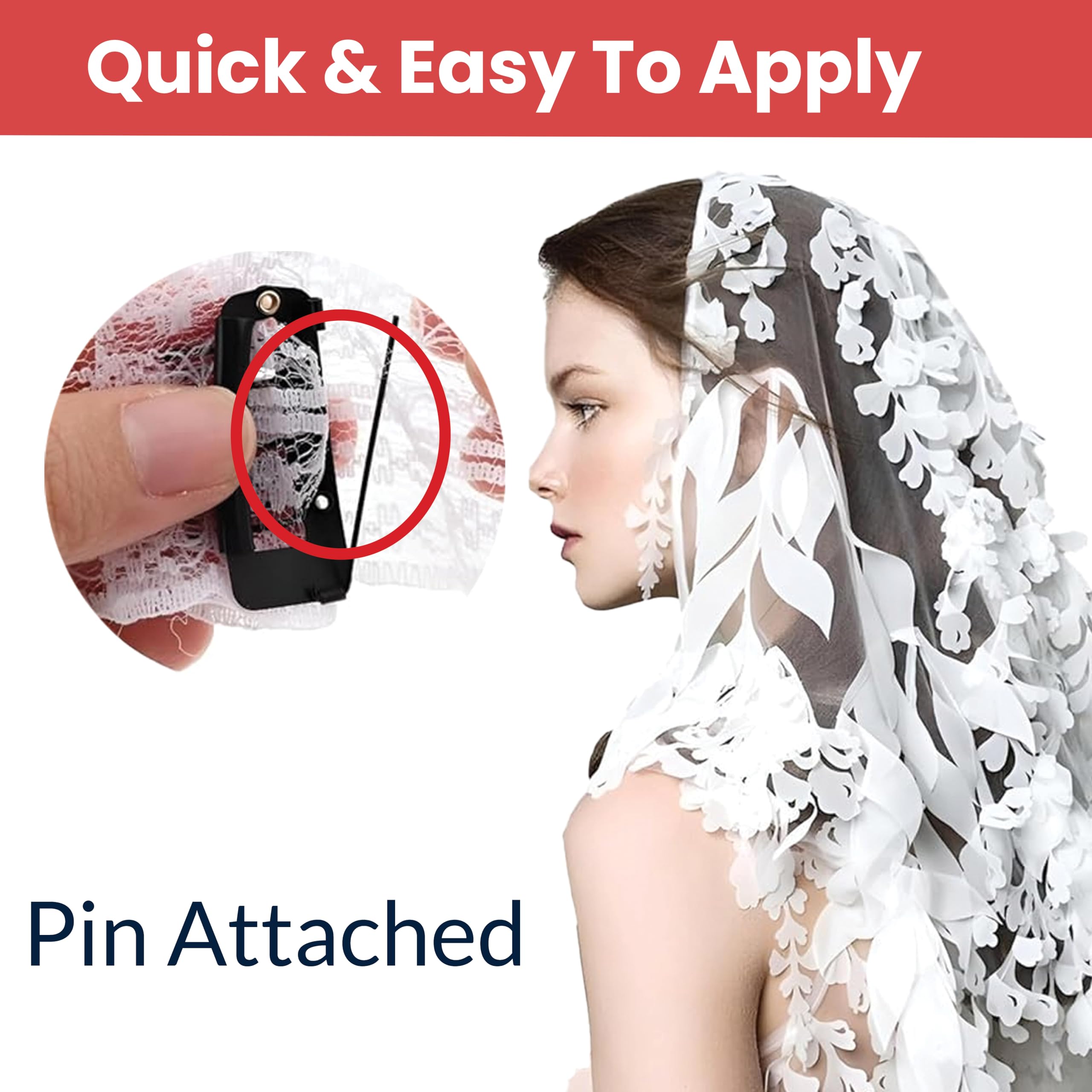 Temperia Black Dupatta Clips for Women - Image 4