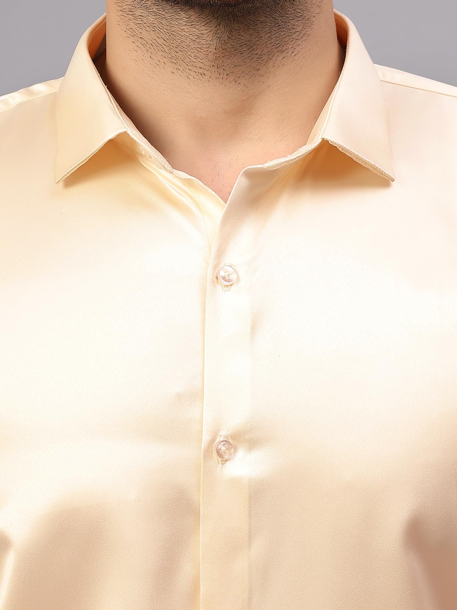 CVC Cream Satin Formal Shirt for Men - Image 4
