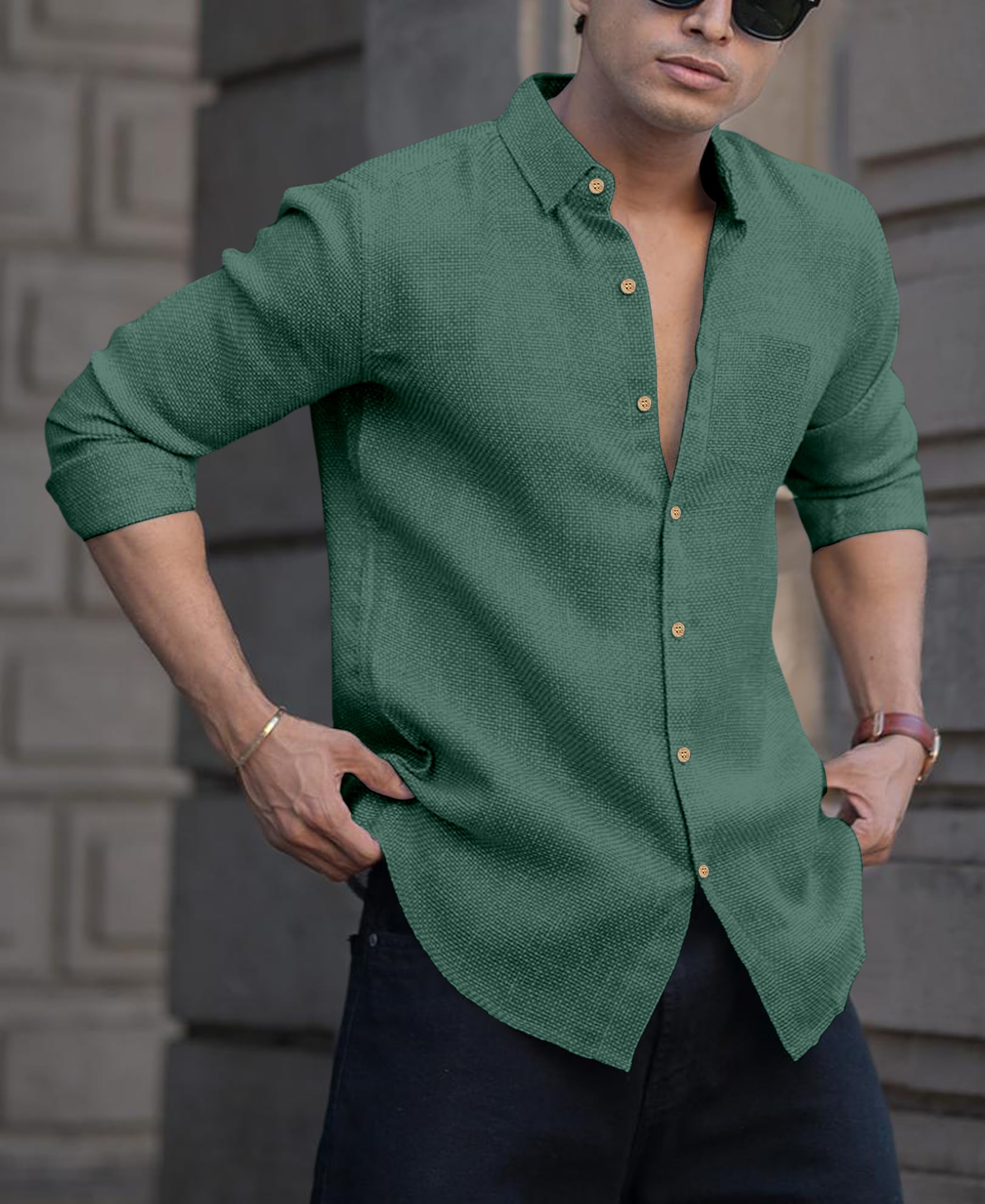 RAIZAX Men Linen Cotton Shirt - Image 4