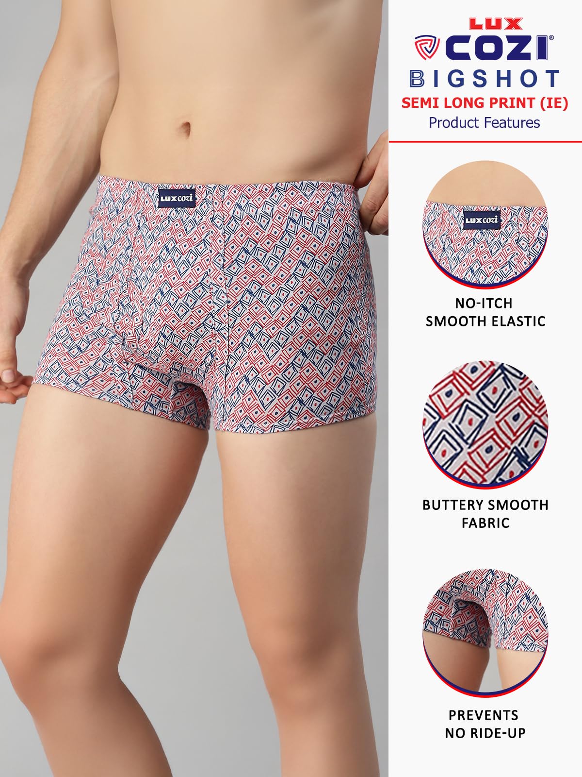 Lux Cozi Men's Assorted Printed Trunk - Image 4