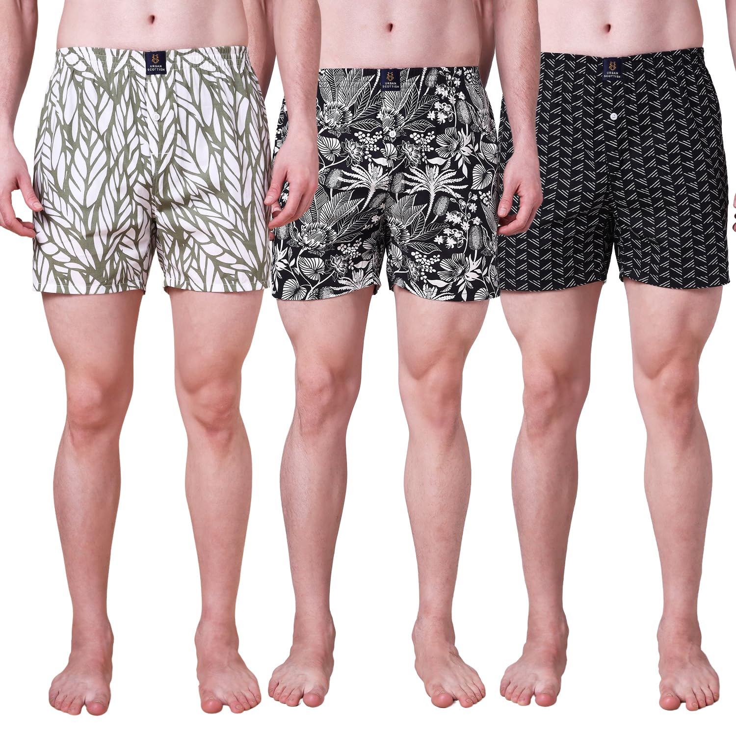 Urban Scottish Men's Cotton Printed Boxers