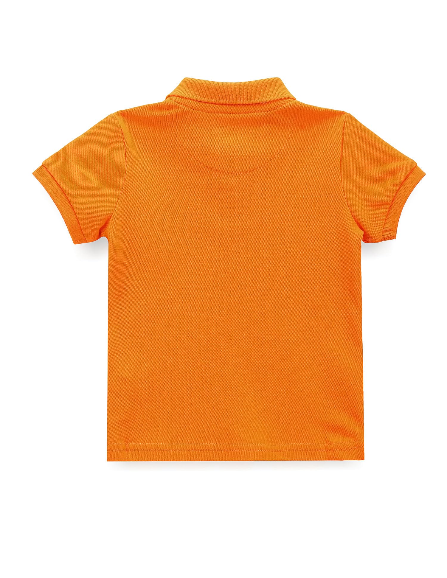 U. S. POLO ASSN. Boys Cotton Polo Shirt - Orange - Image 2