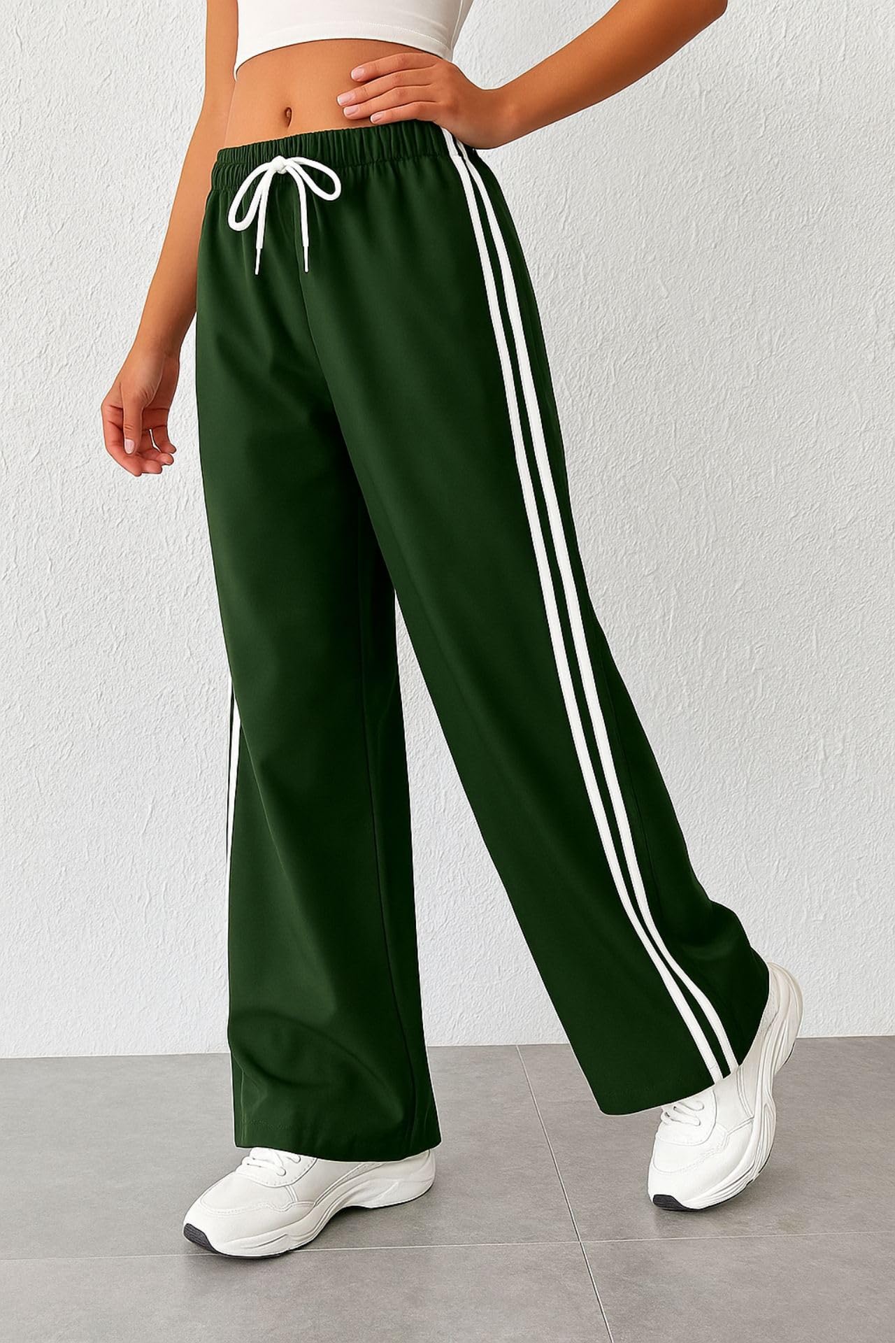 SAKHWALA Women Track Pant High Waist Drawstring - Image 3