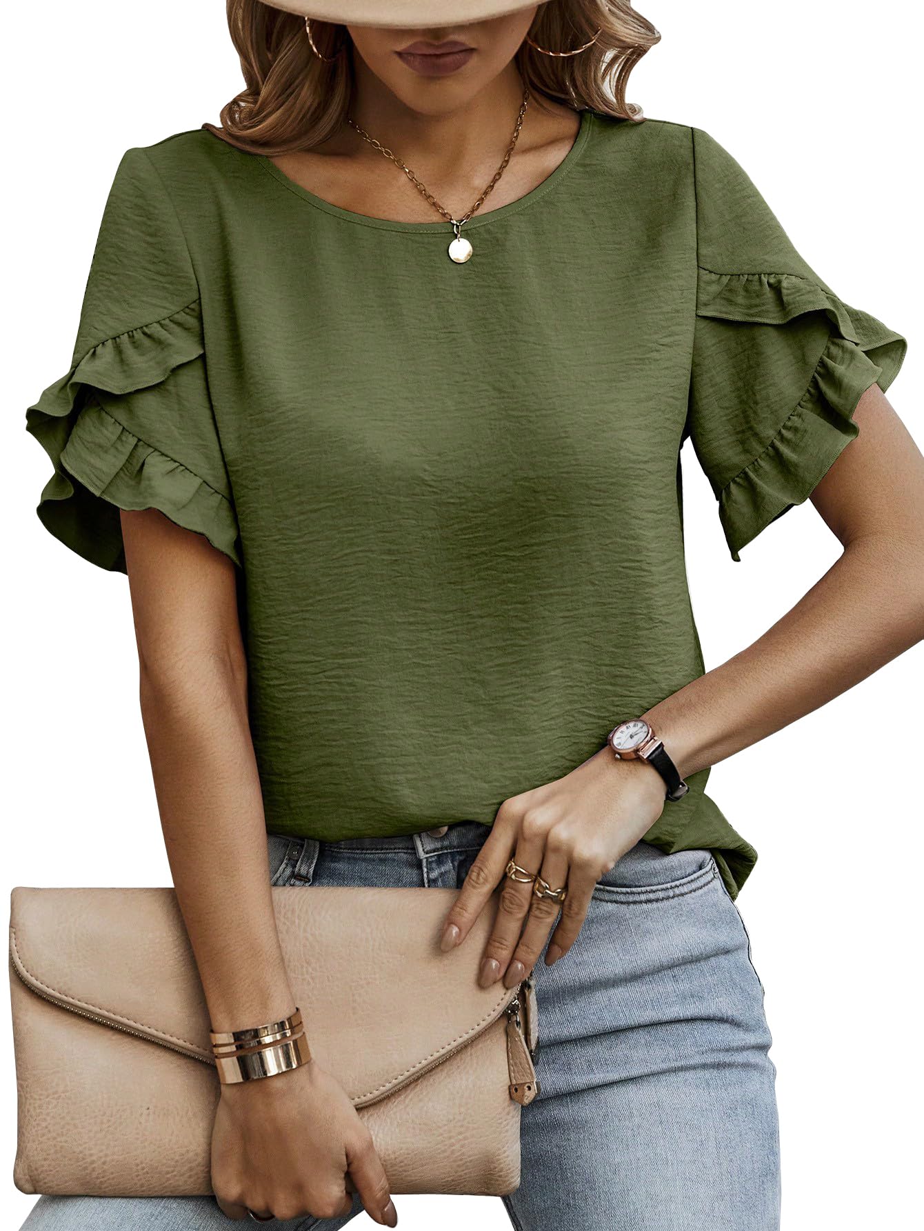 Sugathari Women's Top - Mehandi