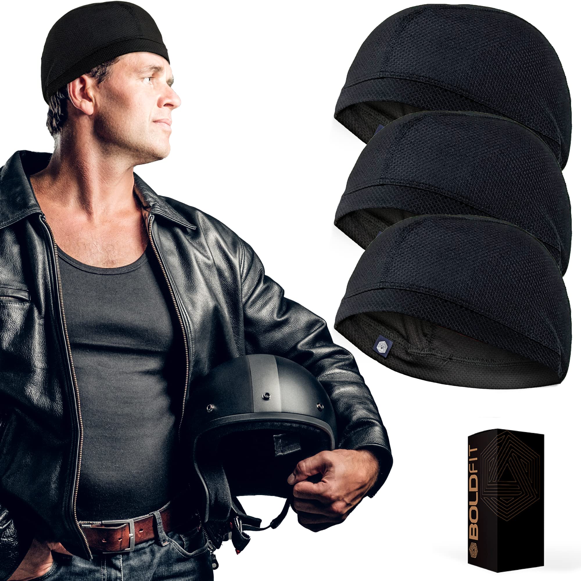 Boldfit Skull Cap for Men - Black