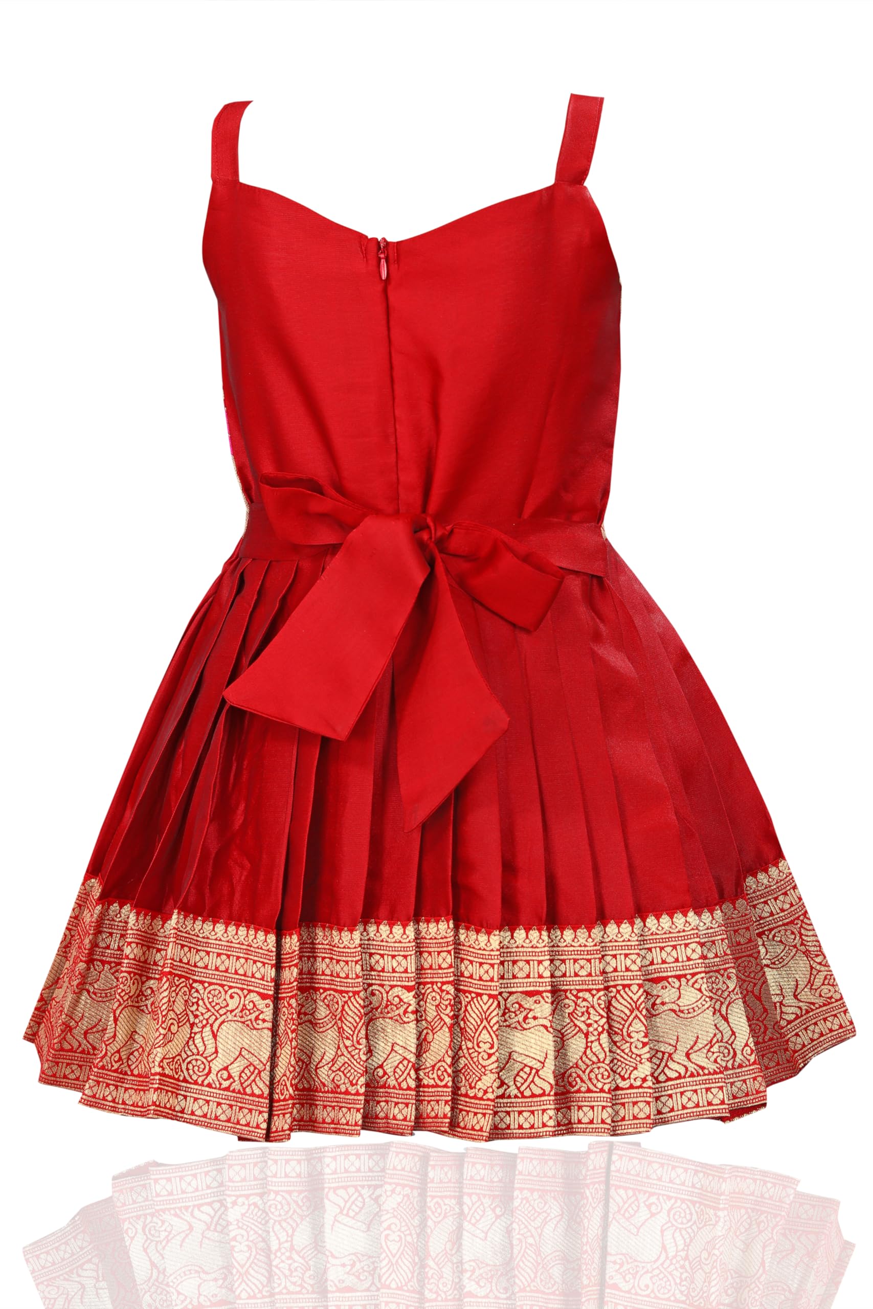 Taffeta Silk Pattu Pavadai Dress for Baby Girls - Image 2