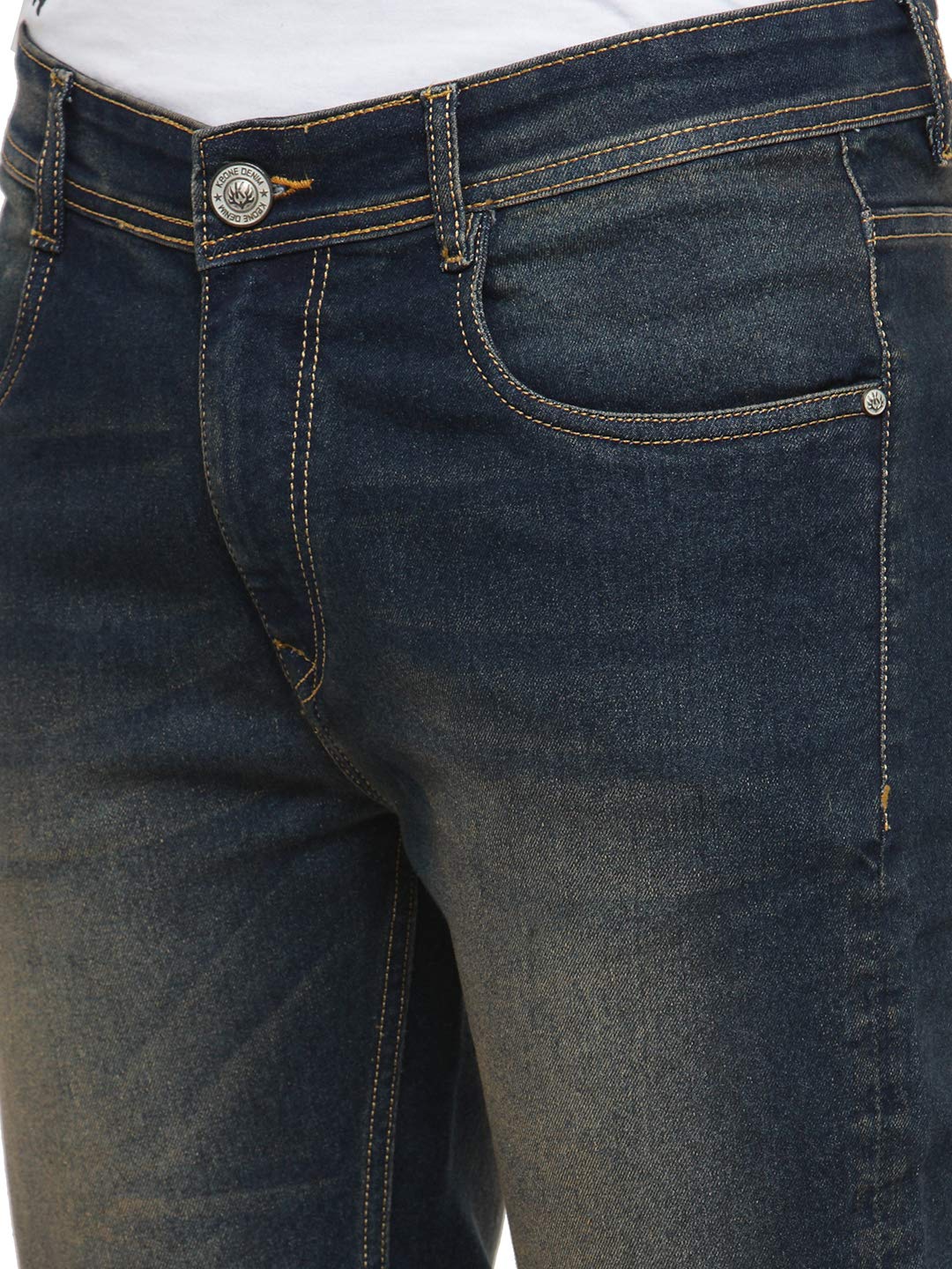 Ben Martin Men's Brown Cotton Denim Jeans - Image 5