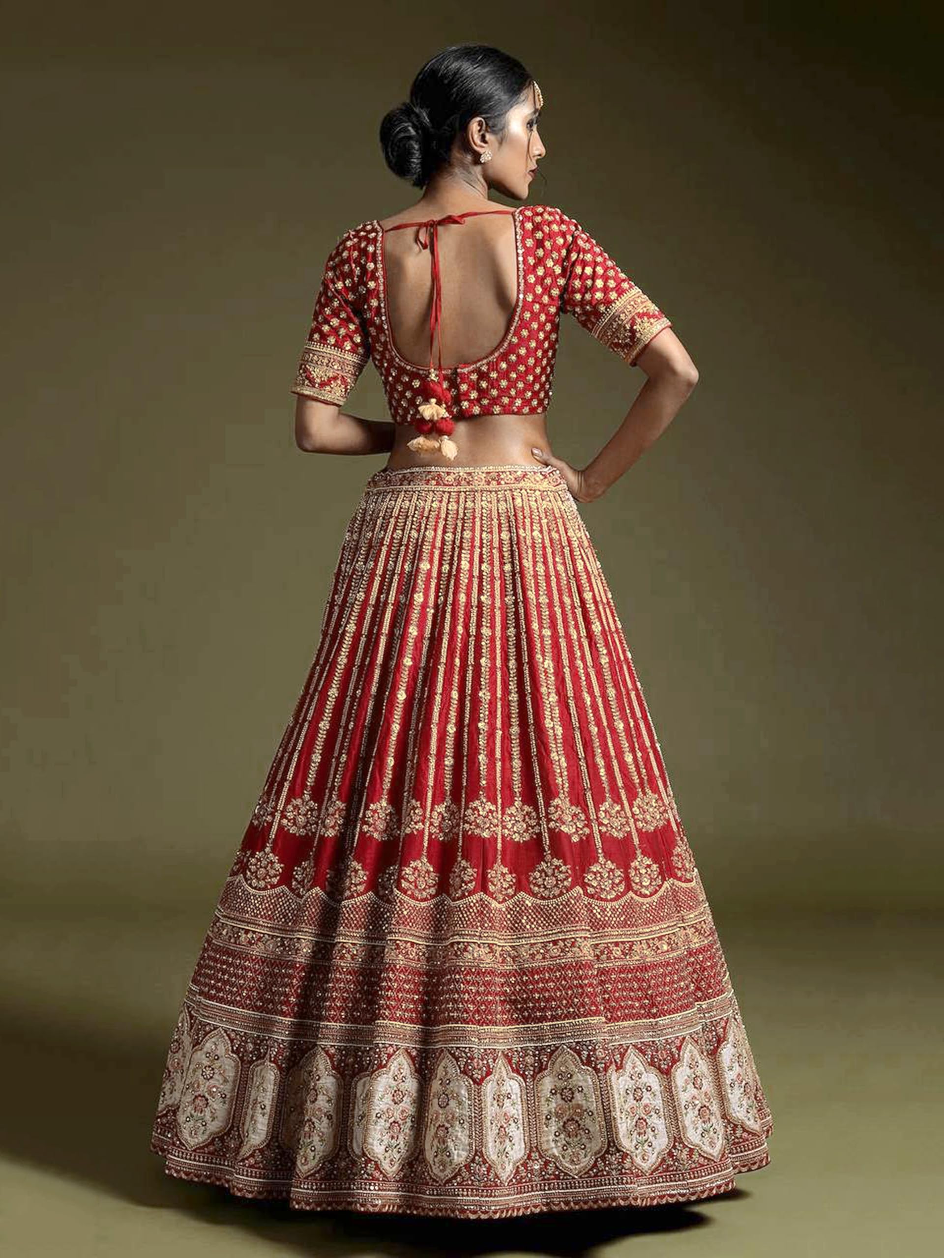 TRENDMALLS Lehenga Choli - Maroon - Image 2