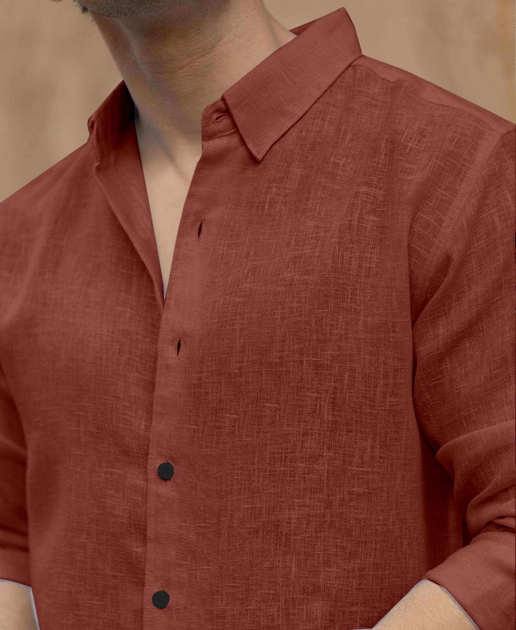 NexaFlair Men Linen Cotton Shirt - Image 3