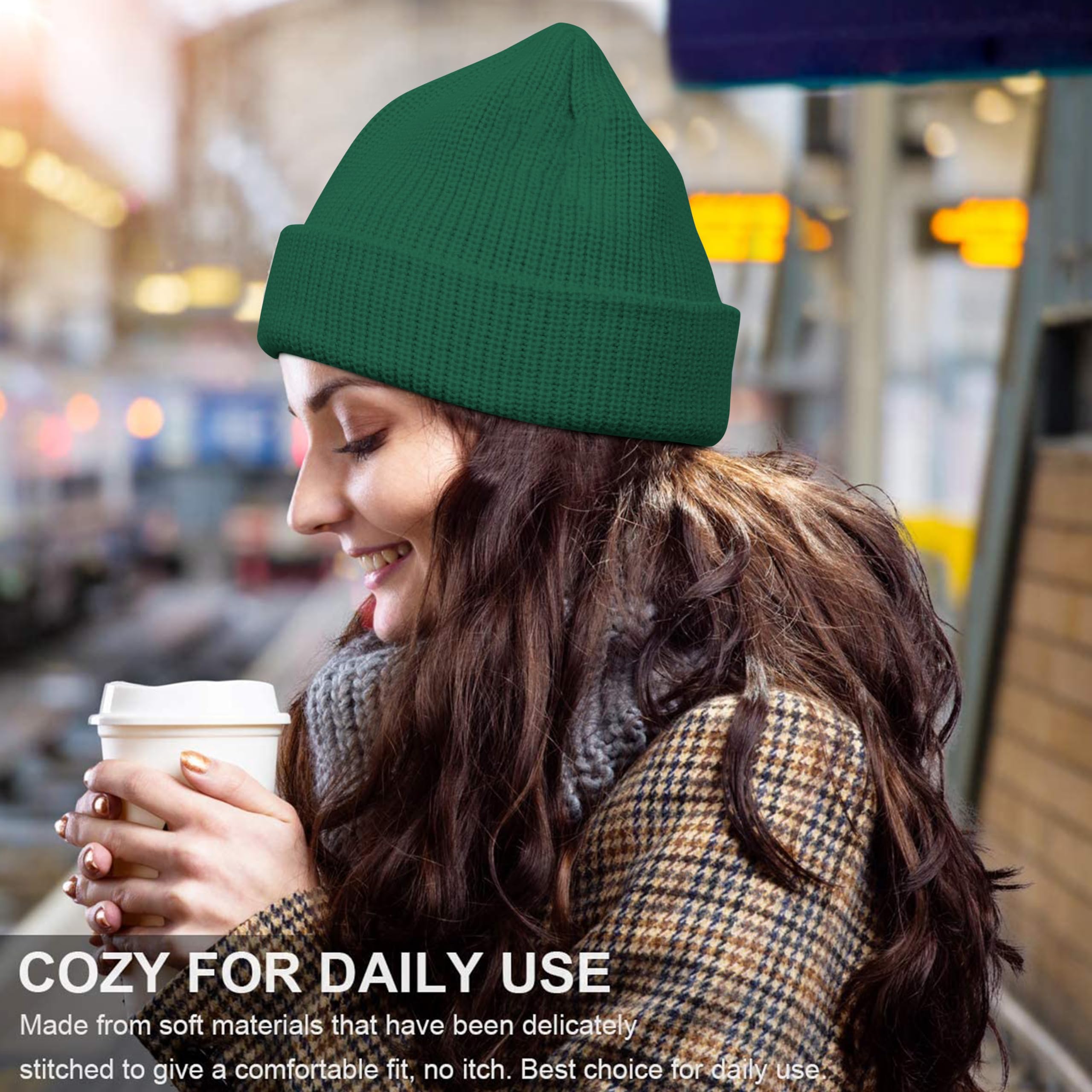 Elle Green Northwind Unisex Beanie - Woolen - Image 3