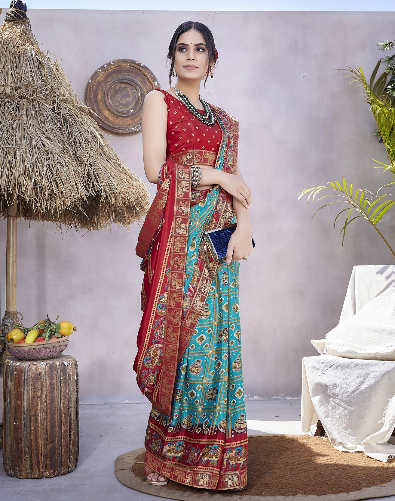 Yashika Silk Saree with Unstitched Blouse - Image 4