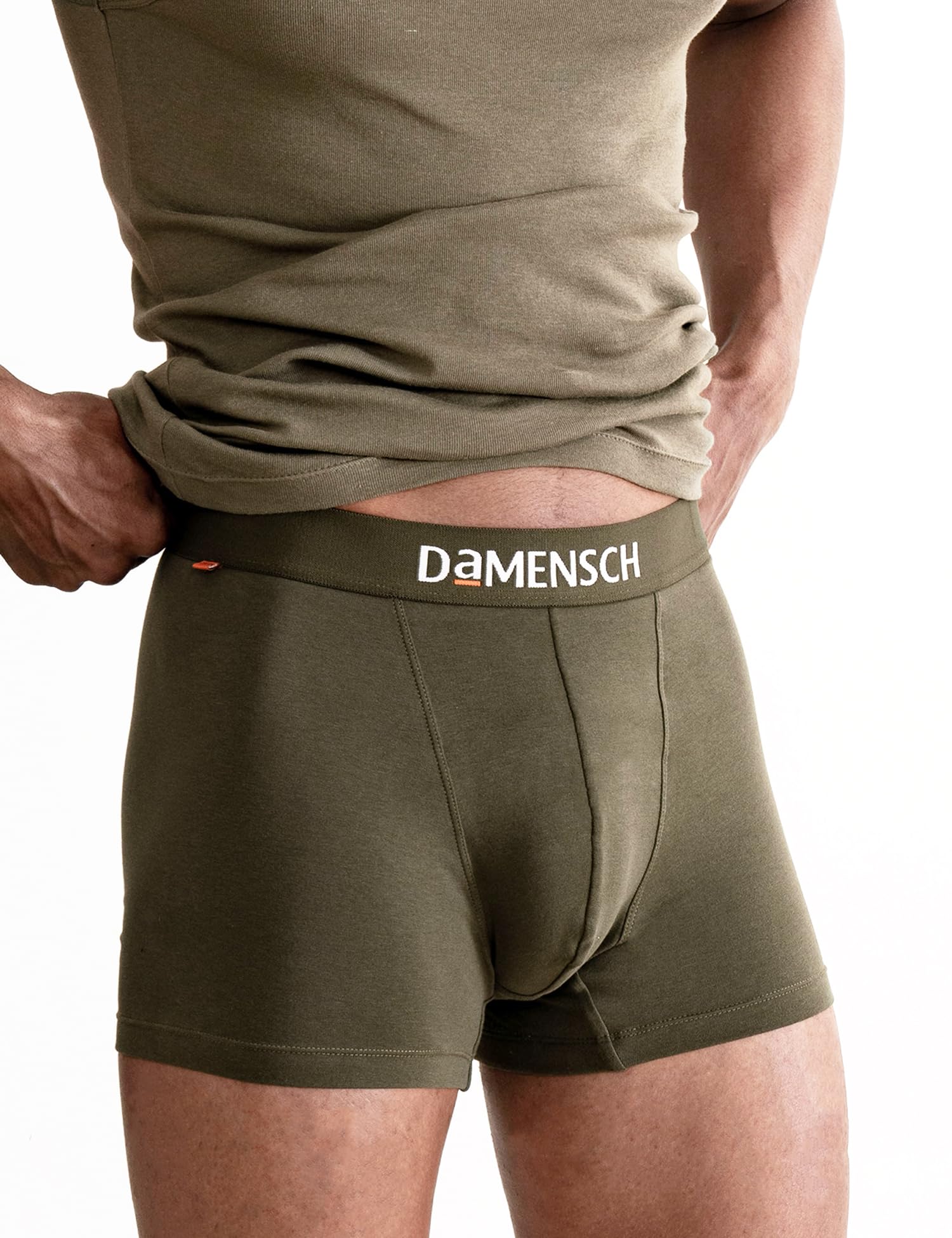 Damensch Men's Deo-Cotton Trunks - Deep Olive