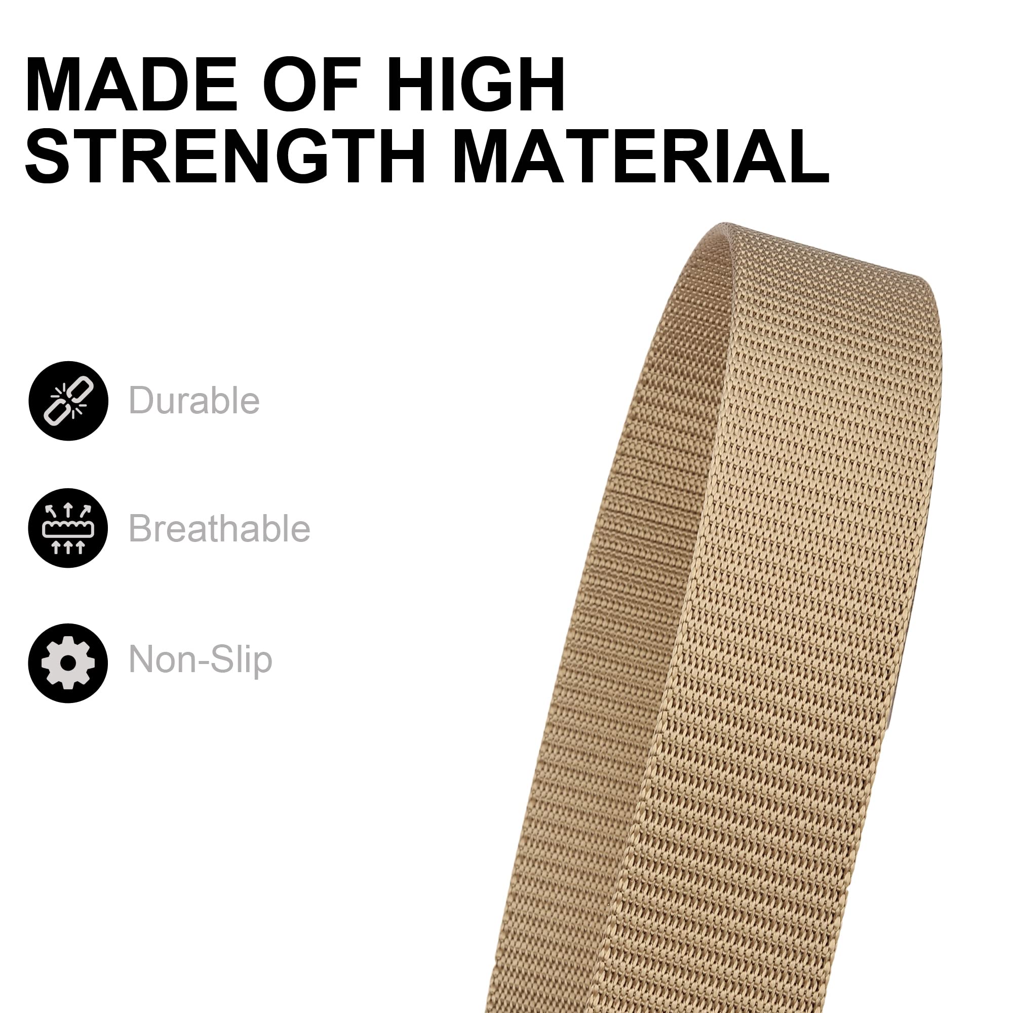 ZORO Men's Woven Tactical Belt - Metal Buckle - Image 5