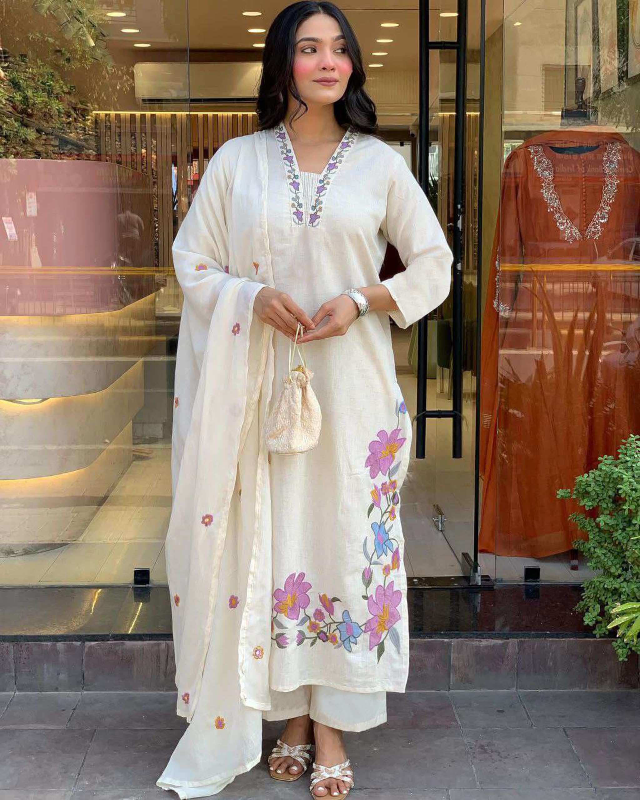 GoSriKi Women's Rayon Viscose Embroidery Kurta - Image 3