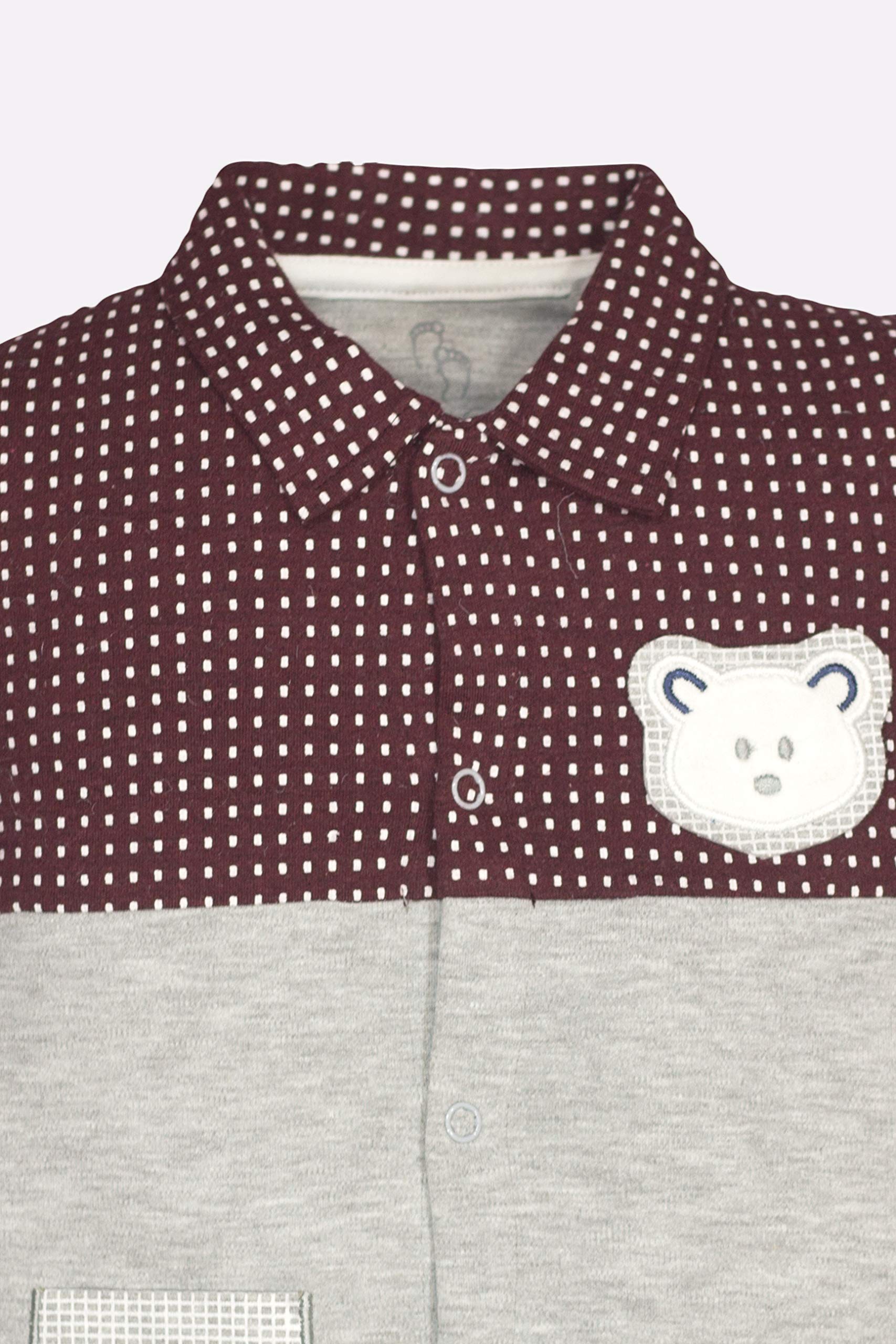 BabyGo Grey Baby Romper Soft Cotton Onesie - Image 3