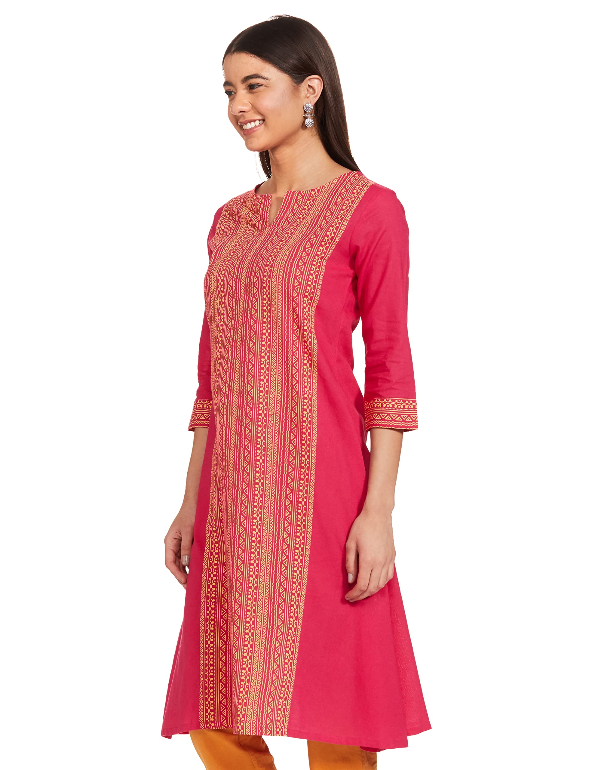 Myx Women's A-Line Kurti - Fuchsia - Image 4