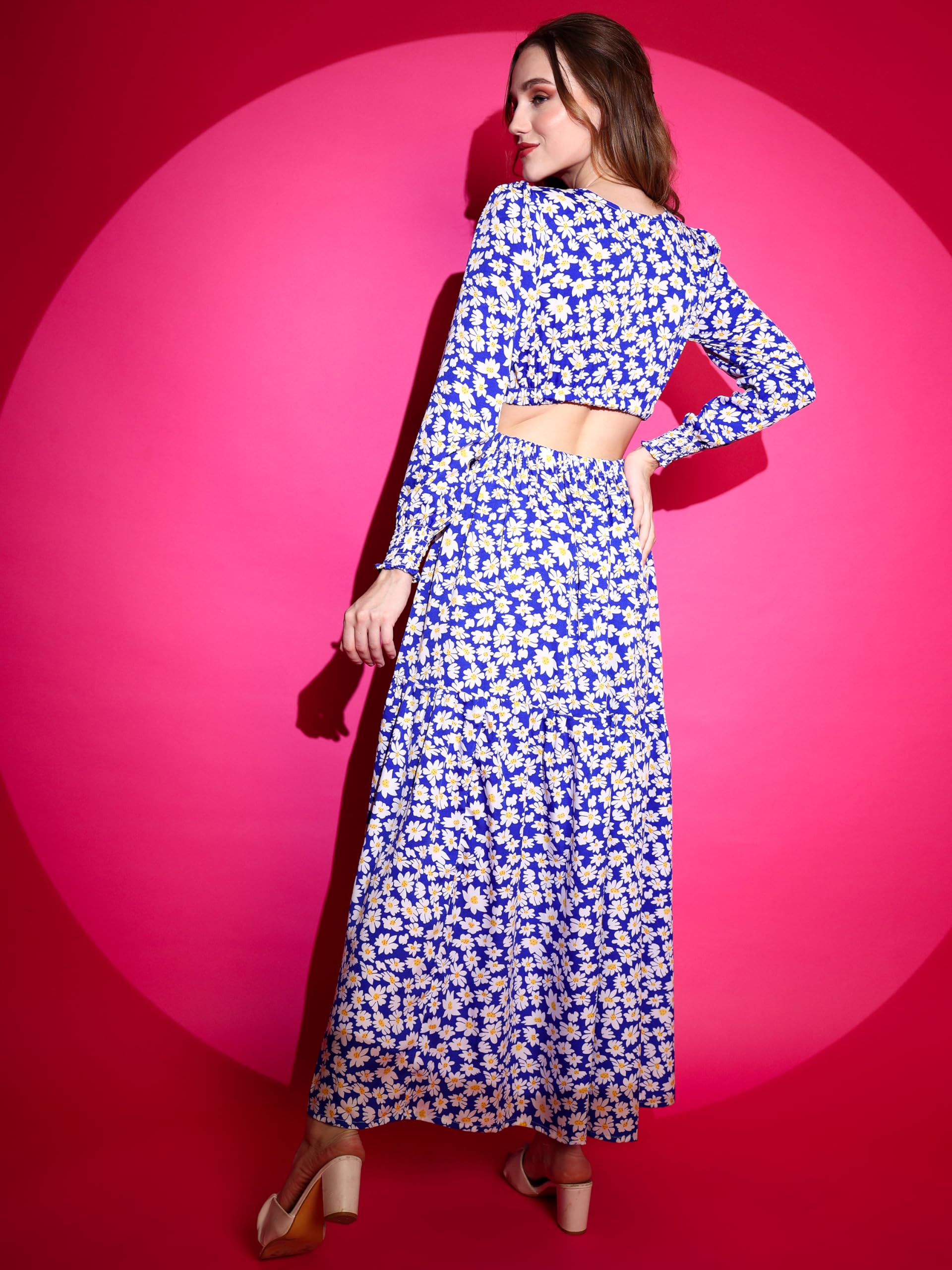 Sheetal Associates Women's Crepe Fit and Flare Dress - Blue - Image 3