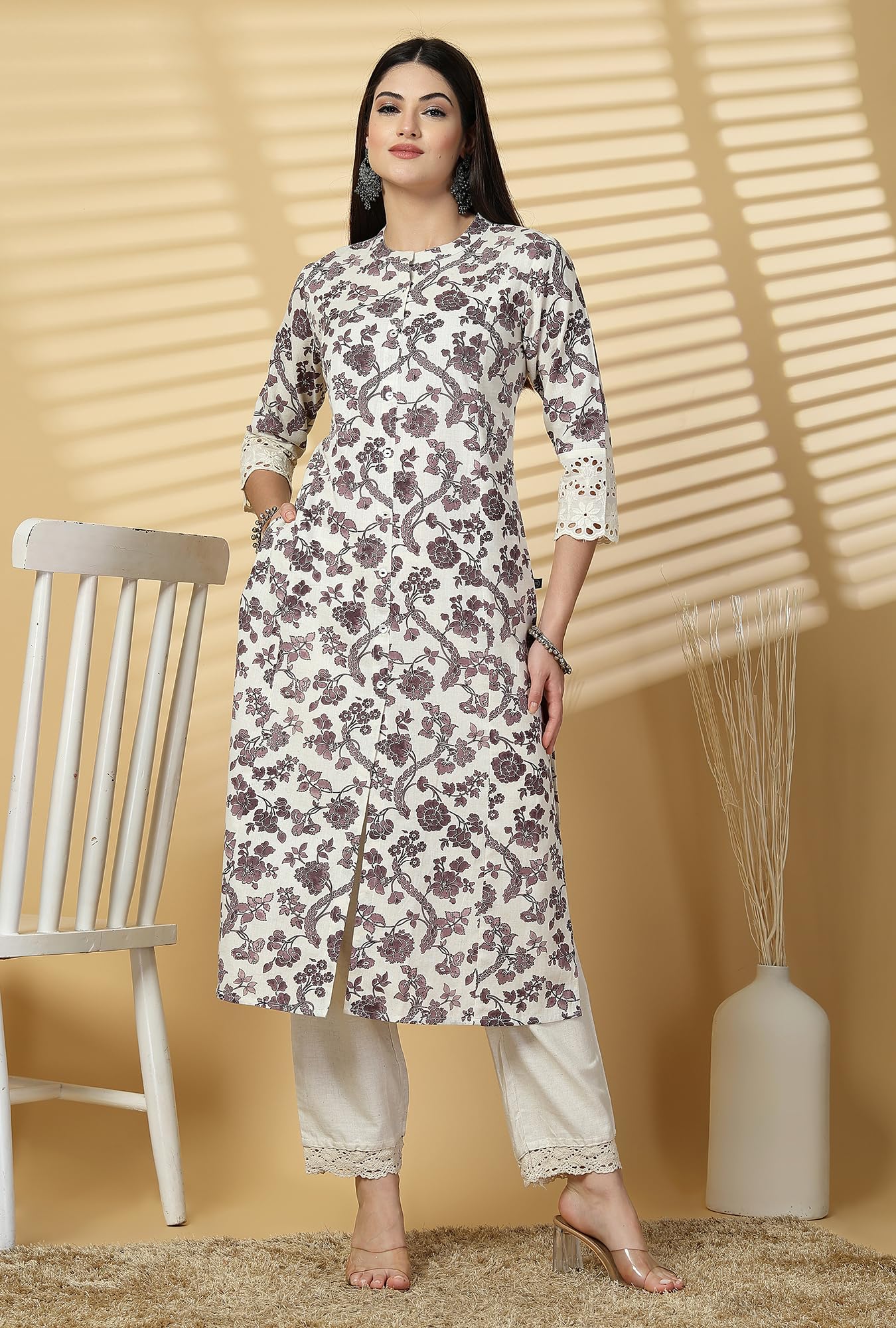 GarbGlide Women Cotton Kurta - Image 2