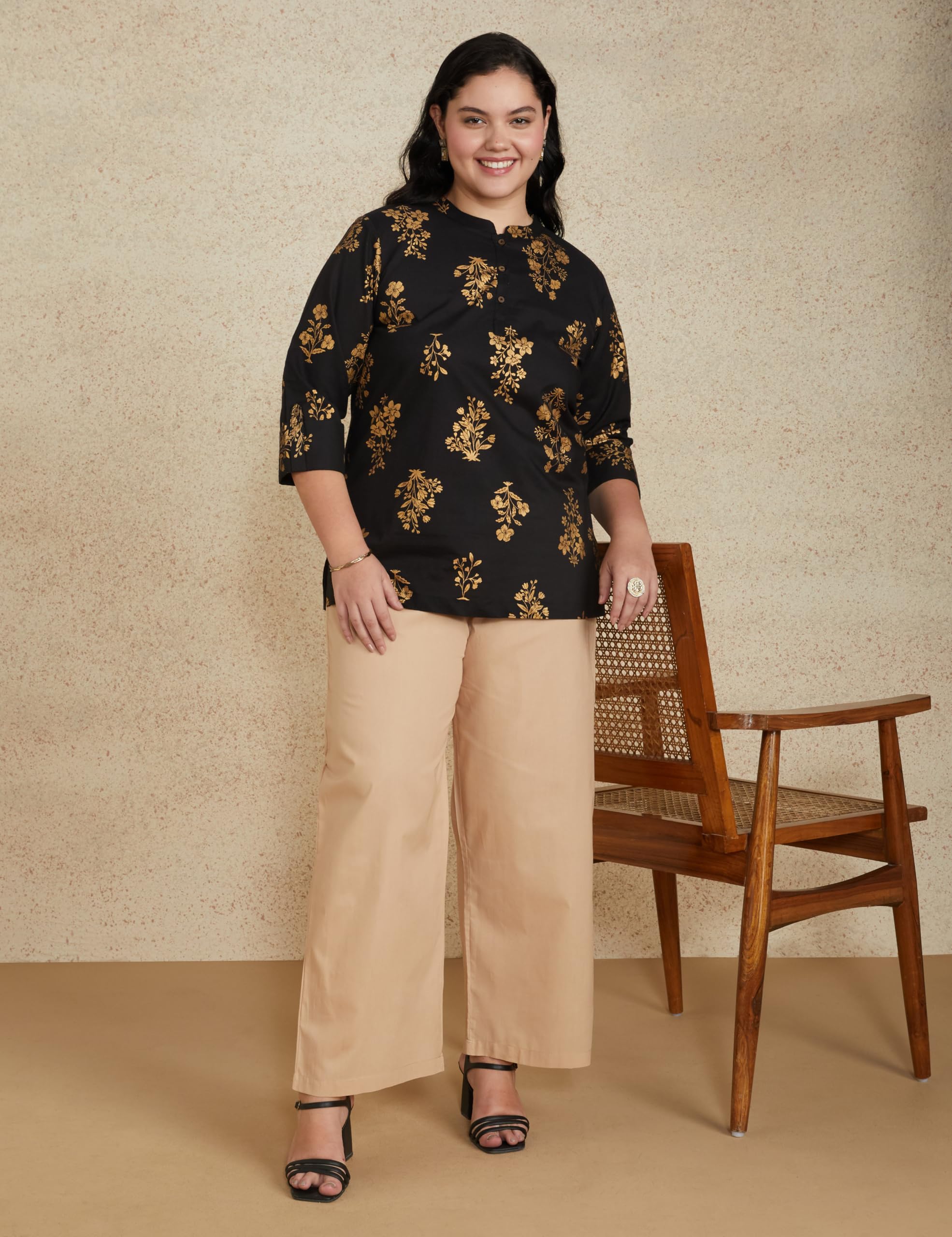 Myx Women's Cotton Palazzo - Cuban Sand - Image 5