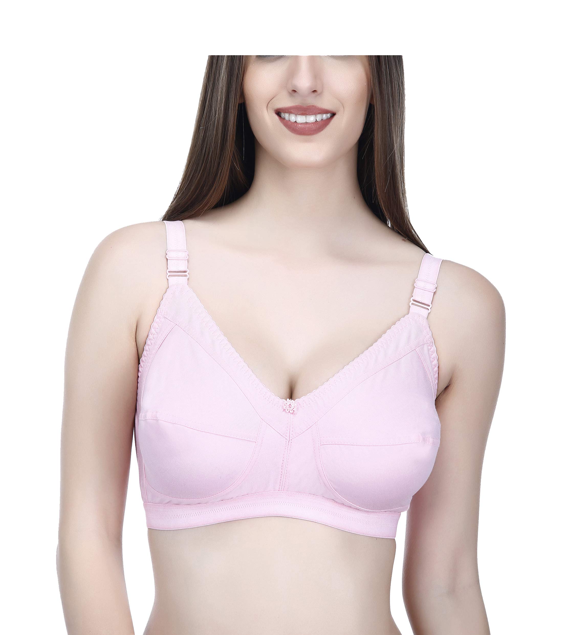 Elina Everyday Bra for Women - Wire-Free Babypink